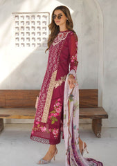 Lawn Collection - Asifa & Nabeel - Aleyna - V02 - CRANBERRY (ALV-09)