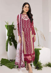 Lawn Collection - Asifa & Nabeel - Aleyna - V02 - CRANBERRY (ALV-09)