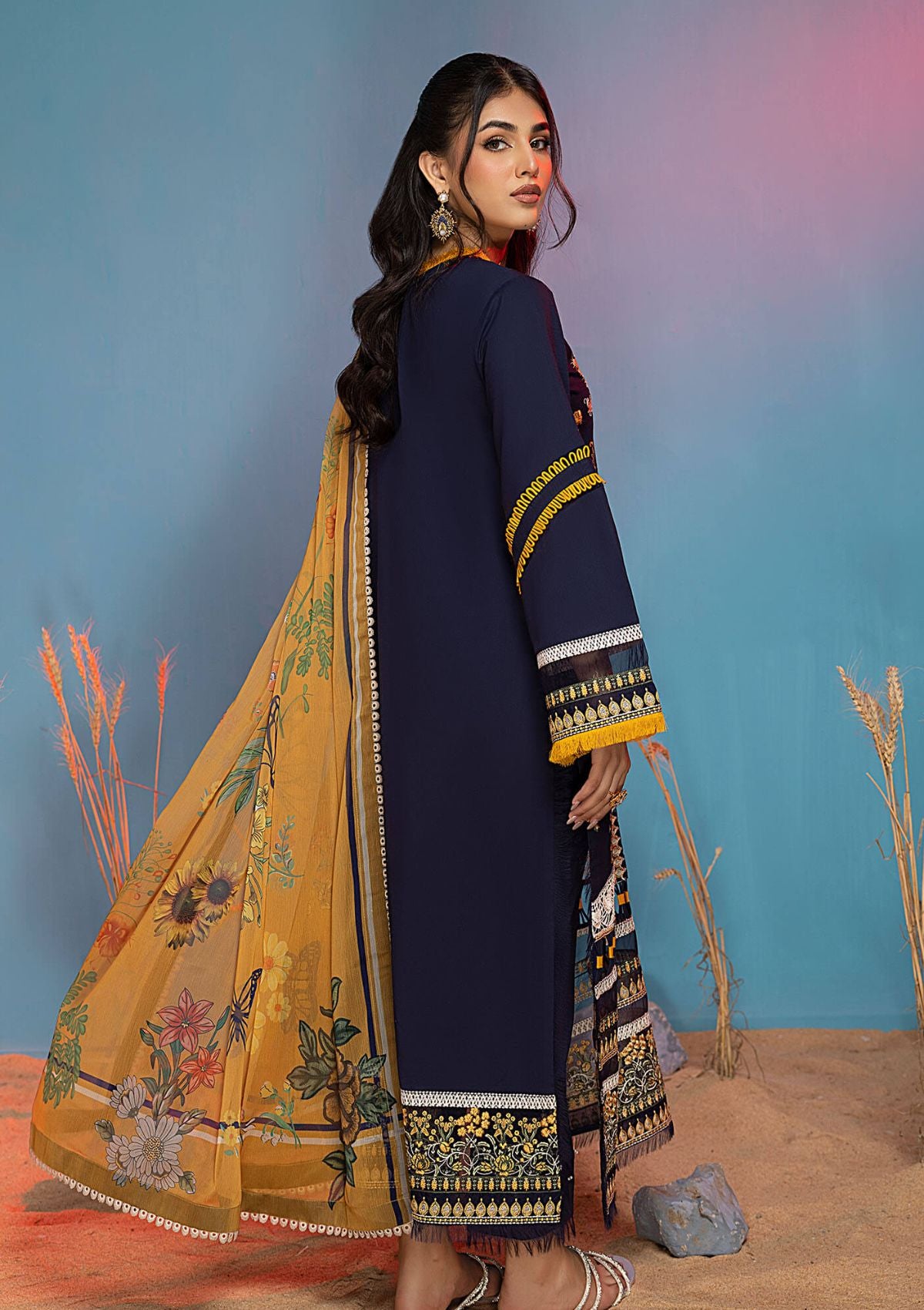 Lawn Collection - Asifa & Nabeel - Aleyna - V02 - CELESTE (ALV-11)