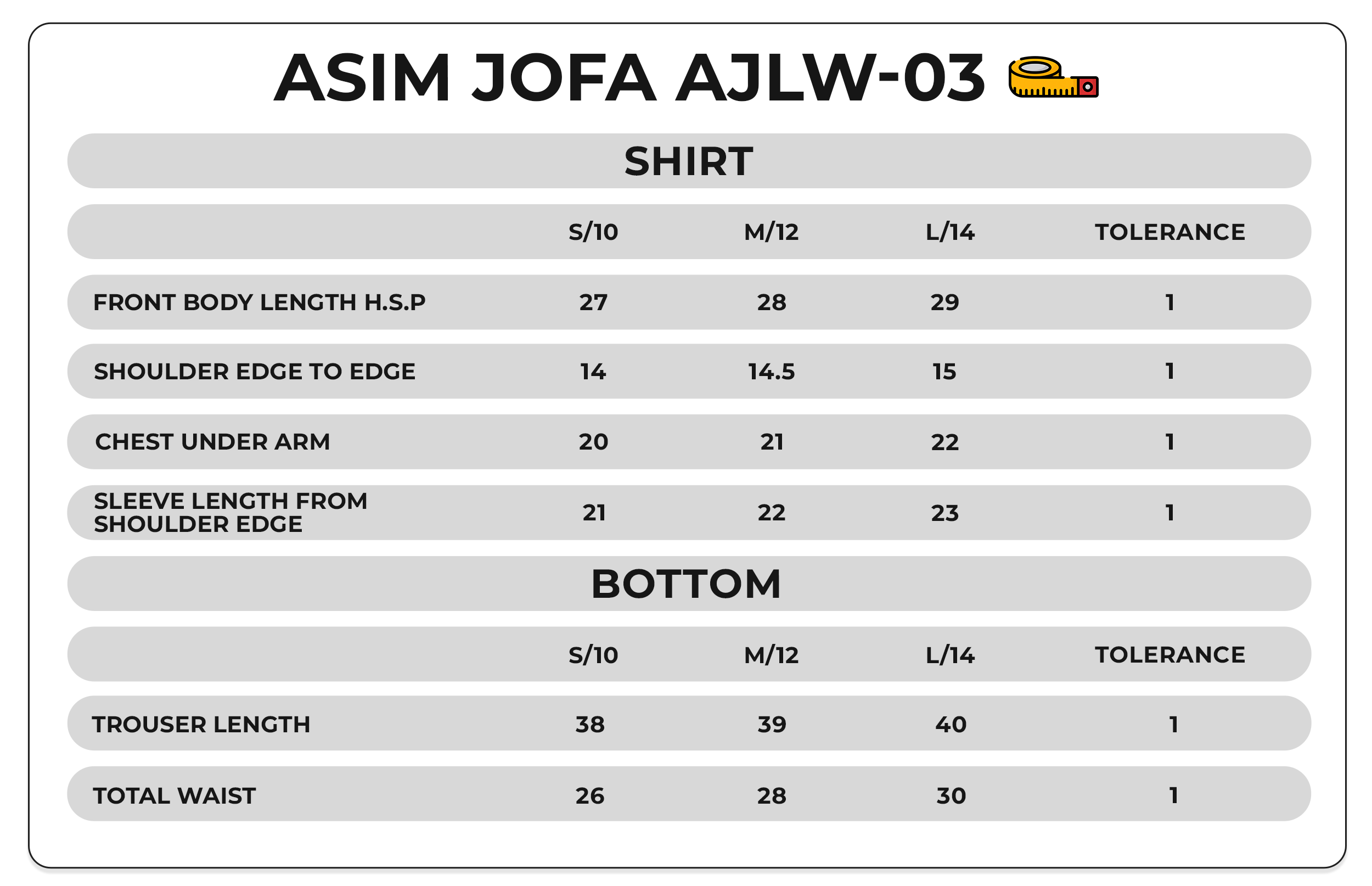 Size Chart Image