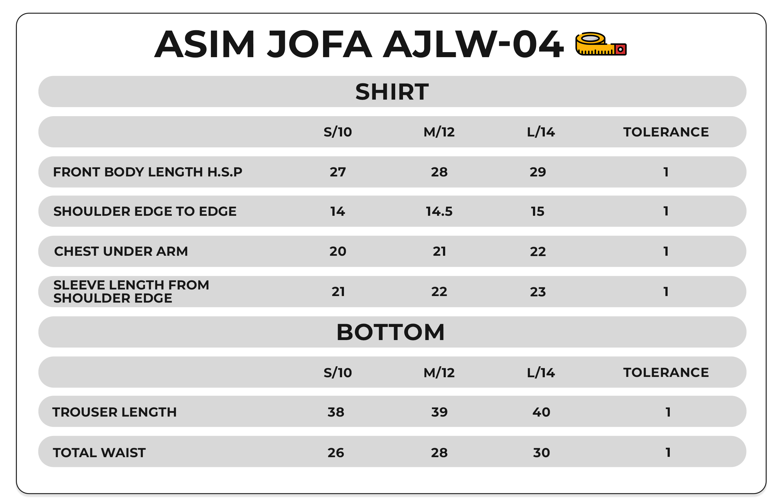 Size Chart Image