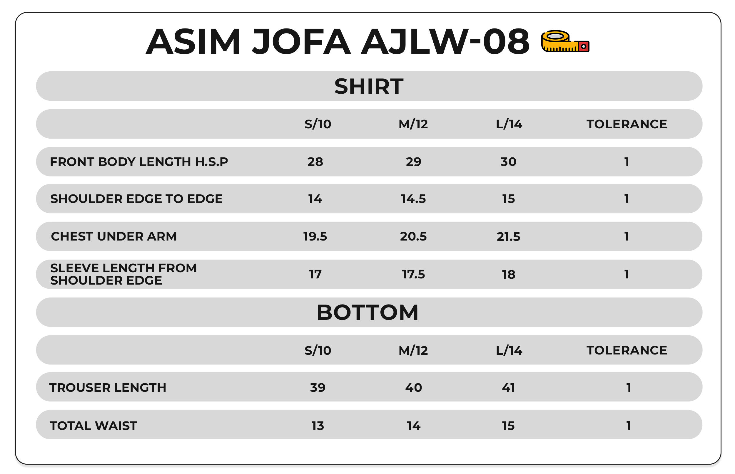 Size Chart Image