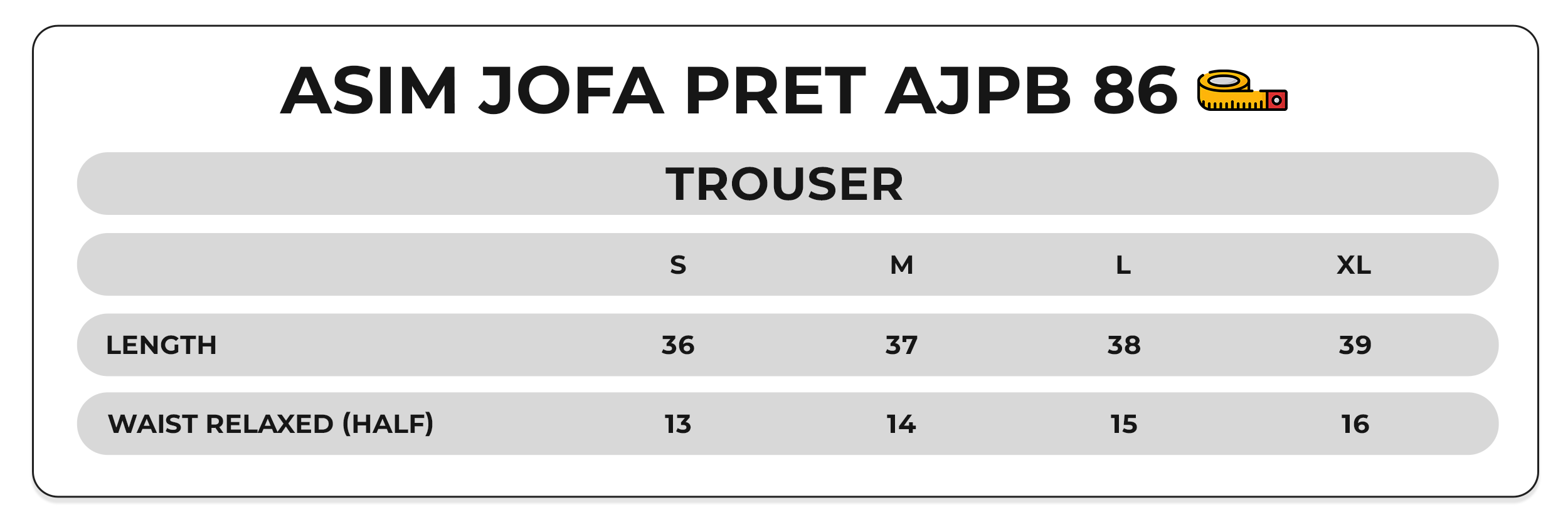 Size Chart Image