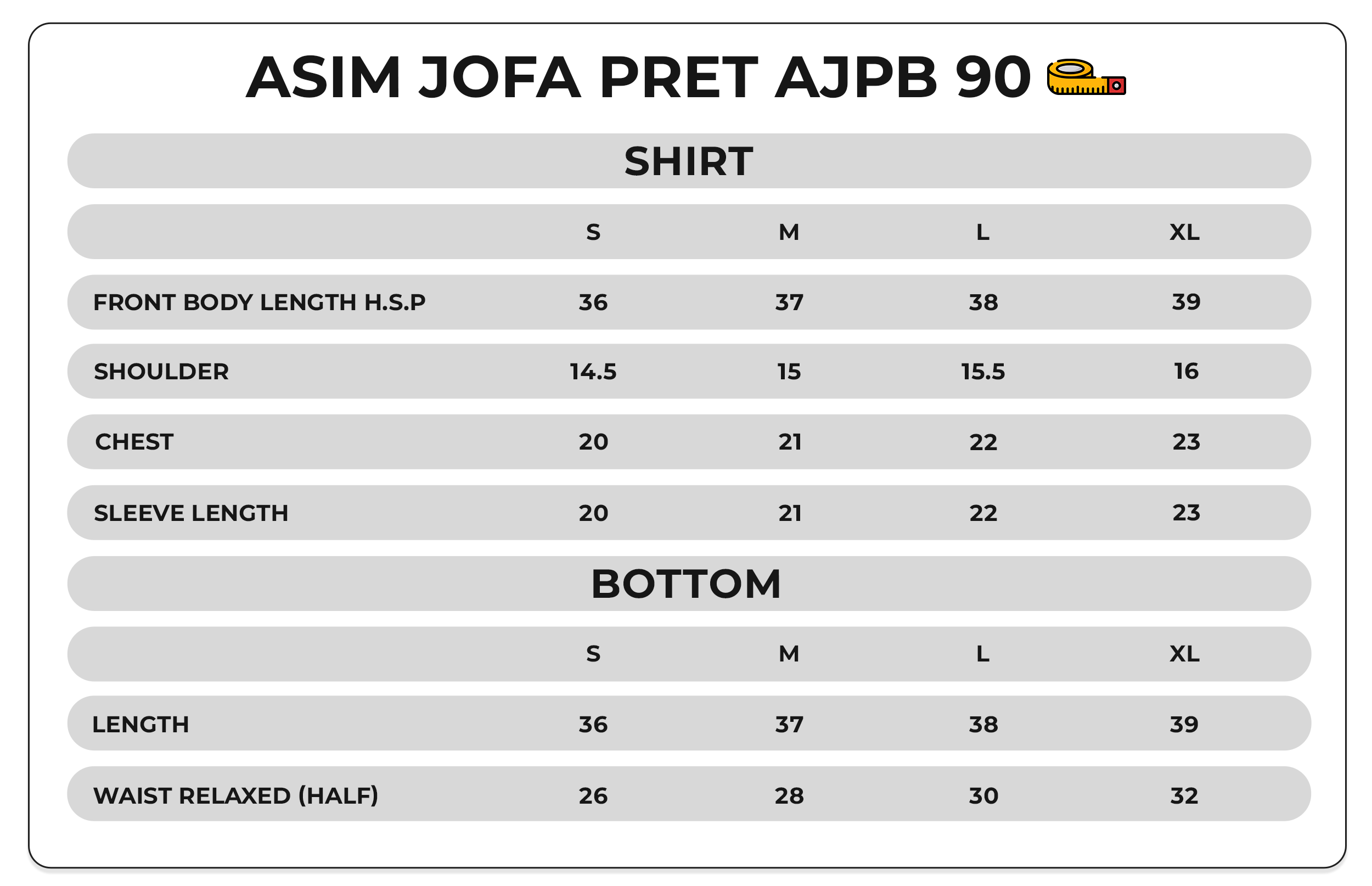 Size Chart Image