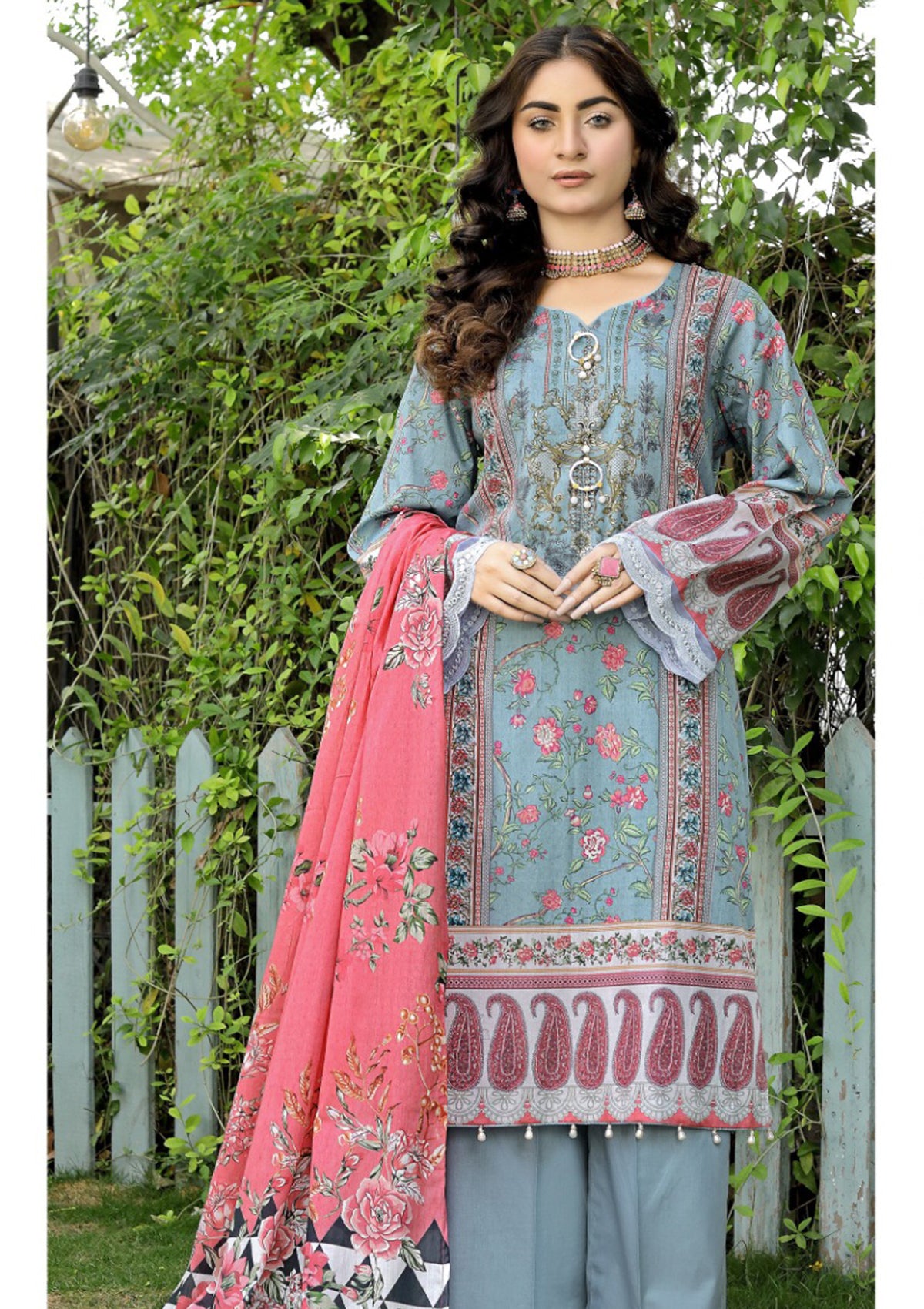 Lawn Collection - Qalamkar - Aangan - Print - V02 - AN#01 – Saleem ...