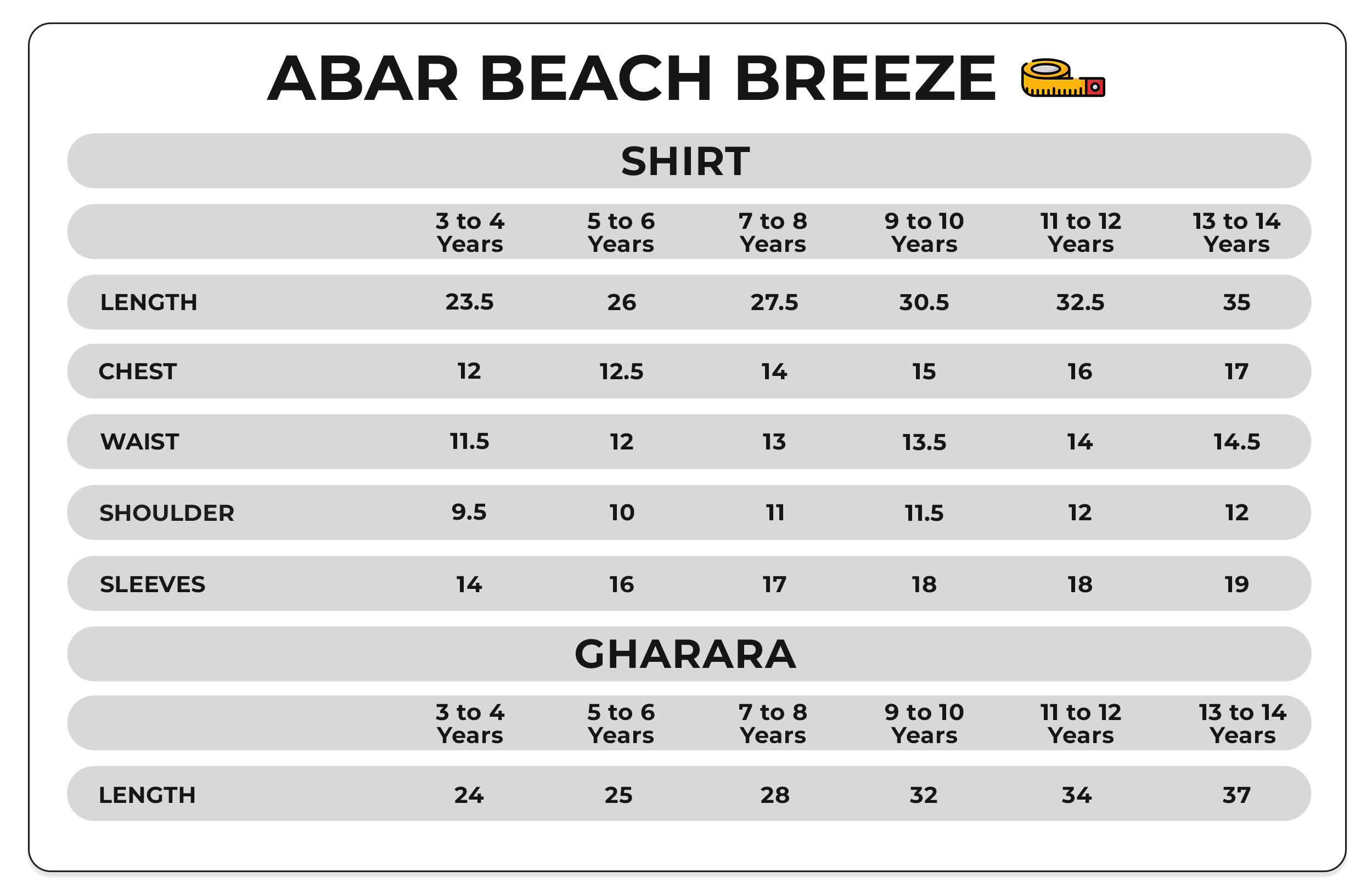 Size Chart Image