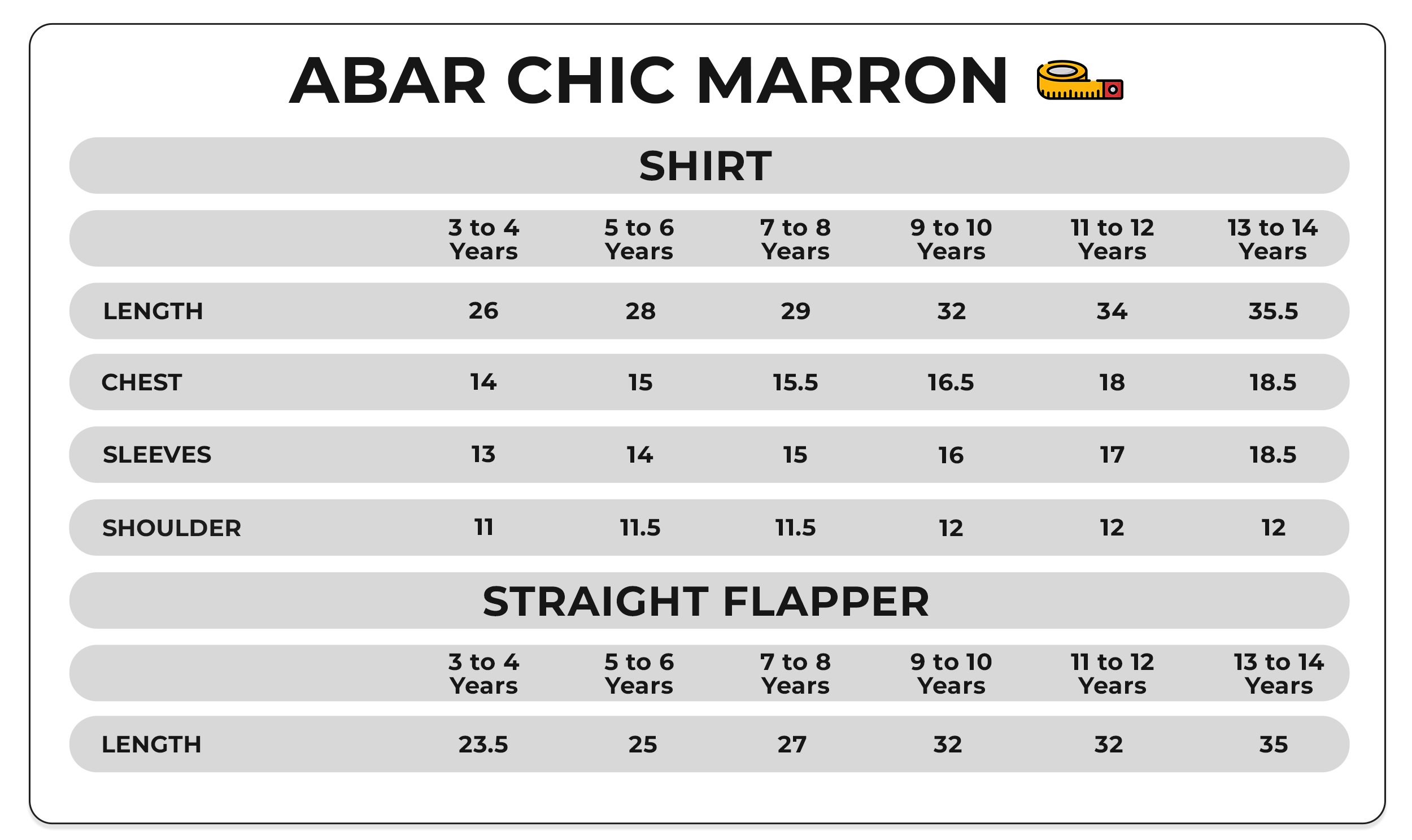 Size Chart Image