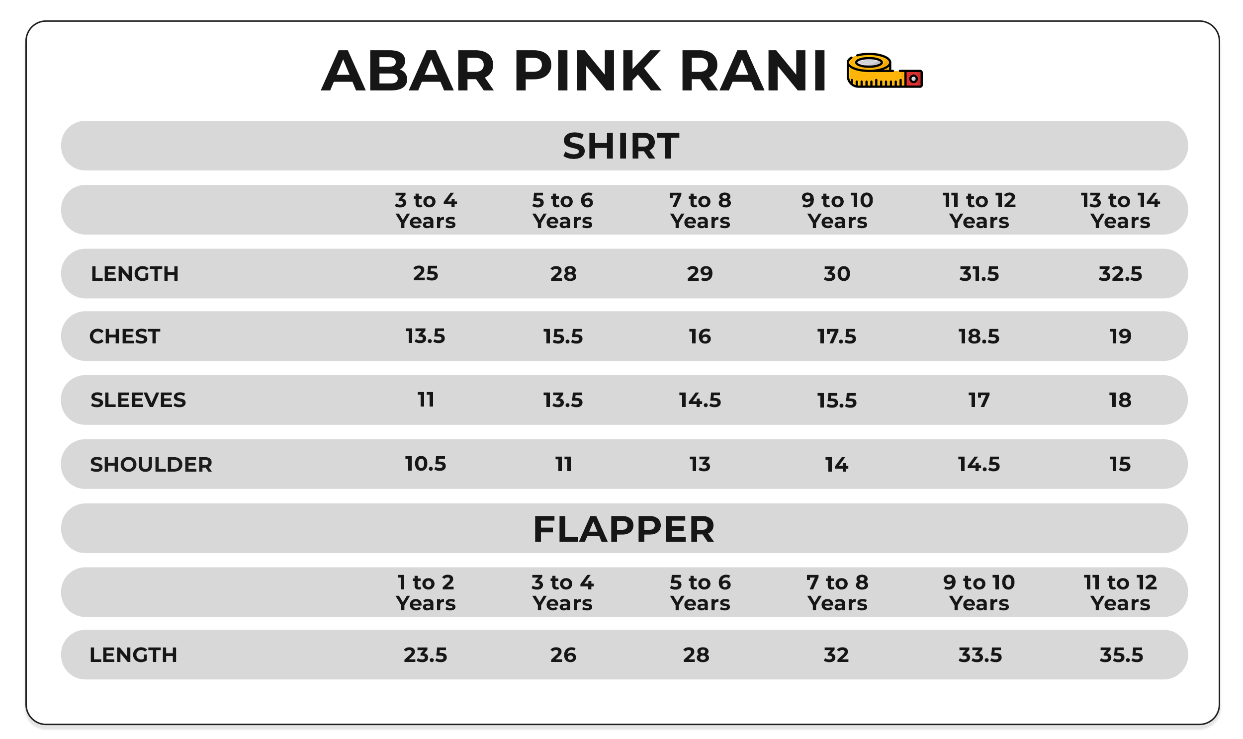 Size Chart Image