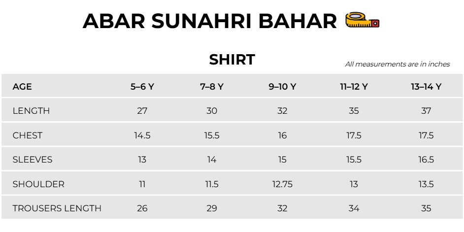 Size Chart Image