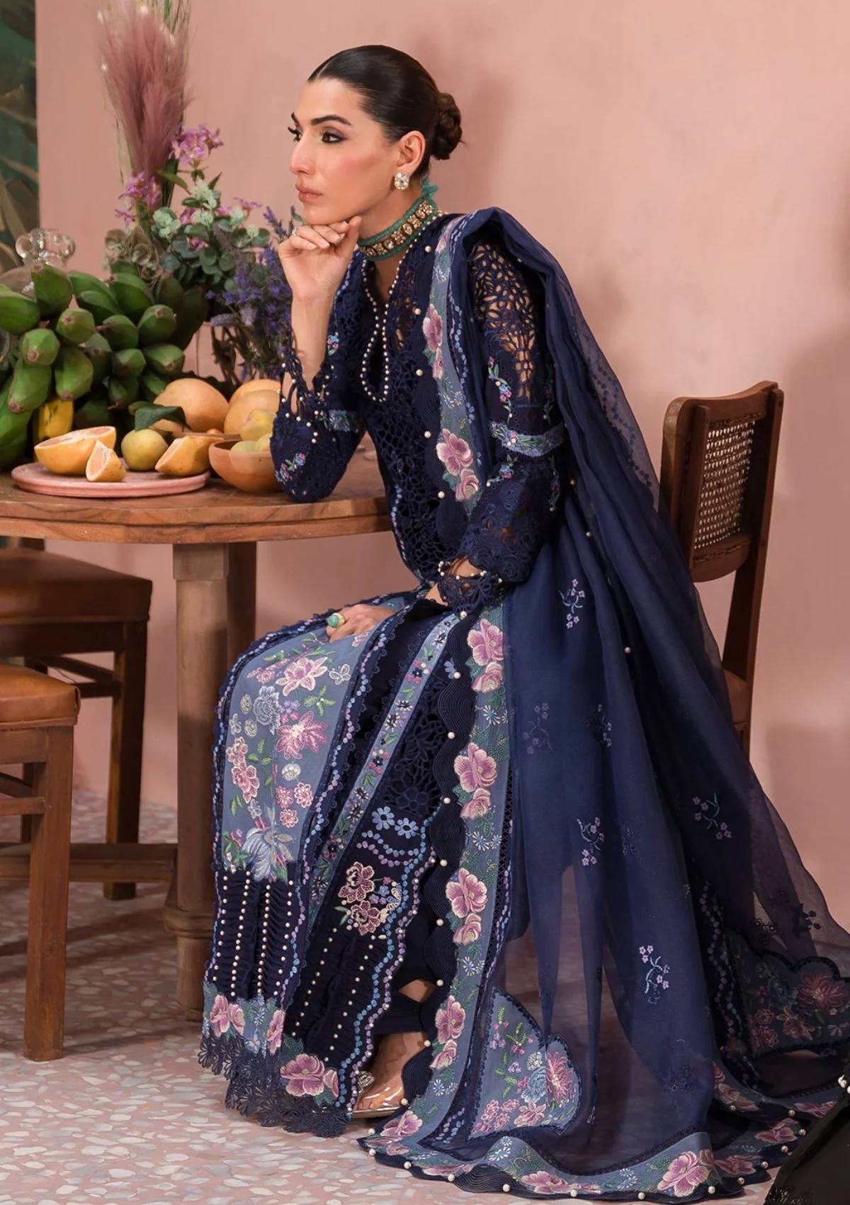 Lawn Collection - Afrozeh - The Painted Garden - Bluebell