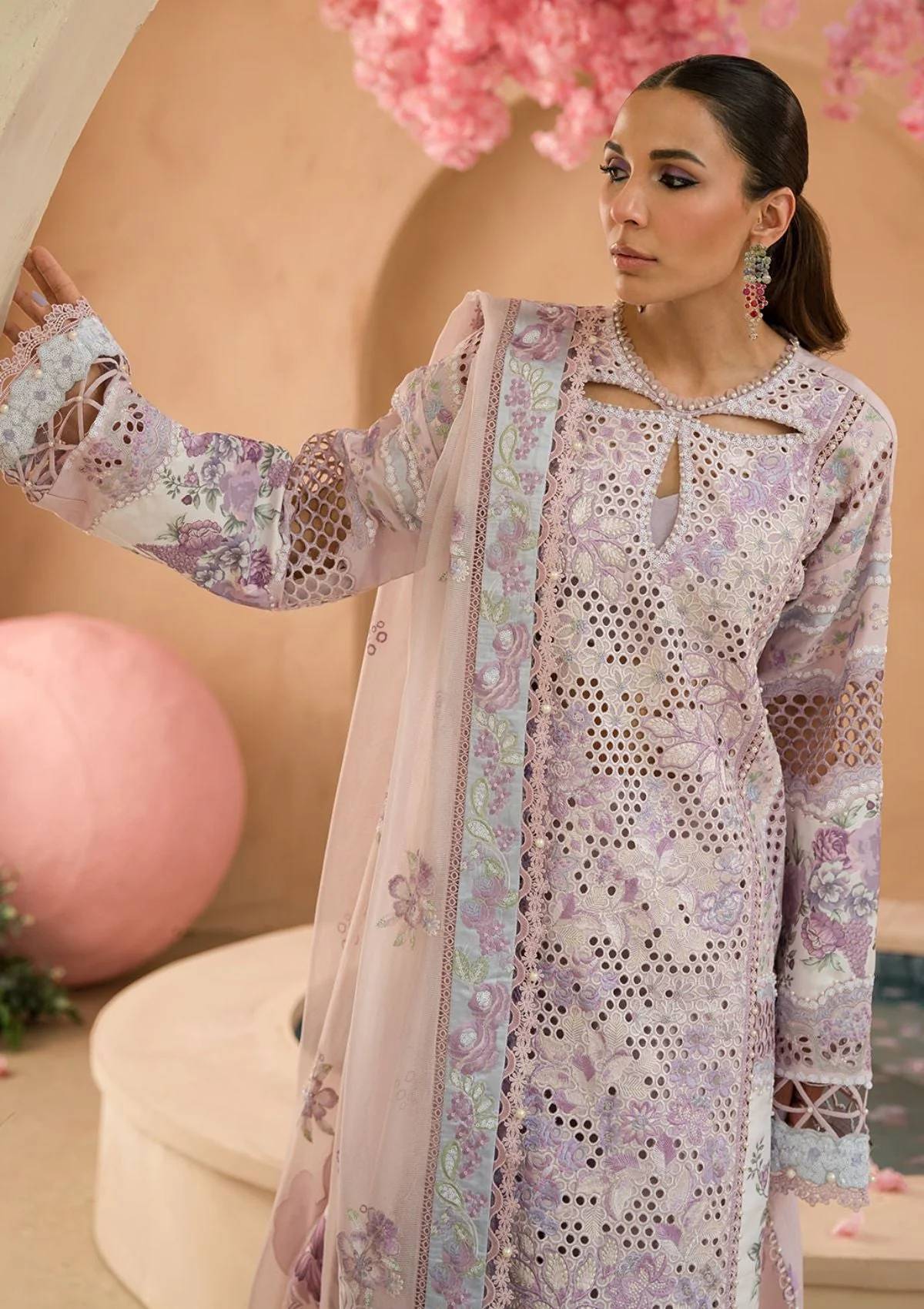 Lawn Collection - Afrozeh - The Painted Garden - Honeysuckle