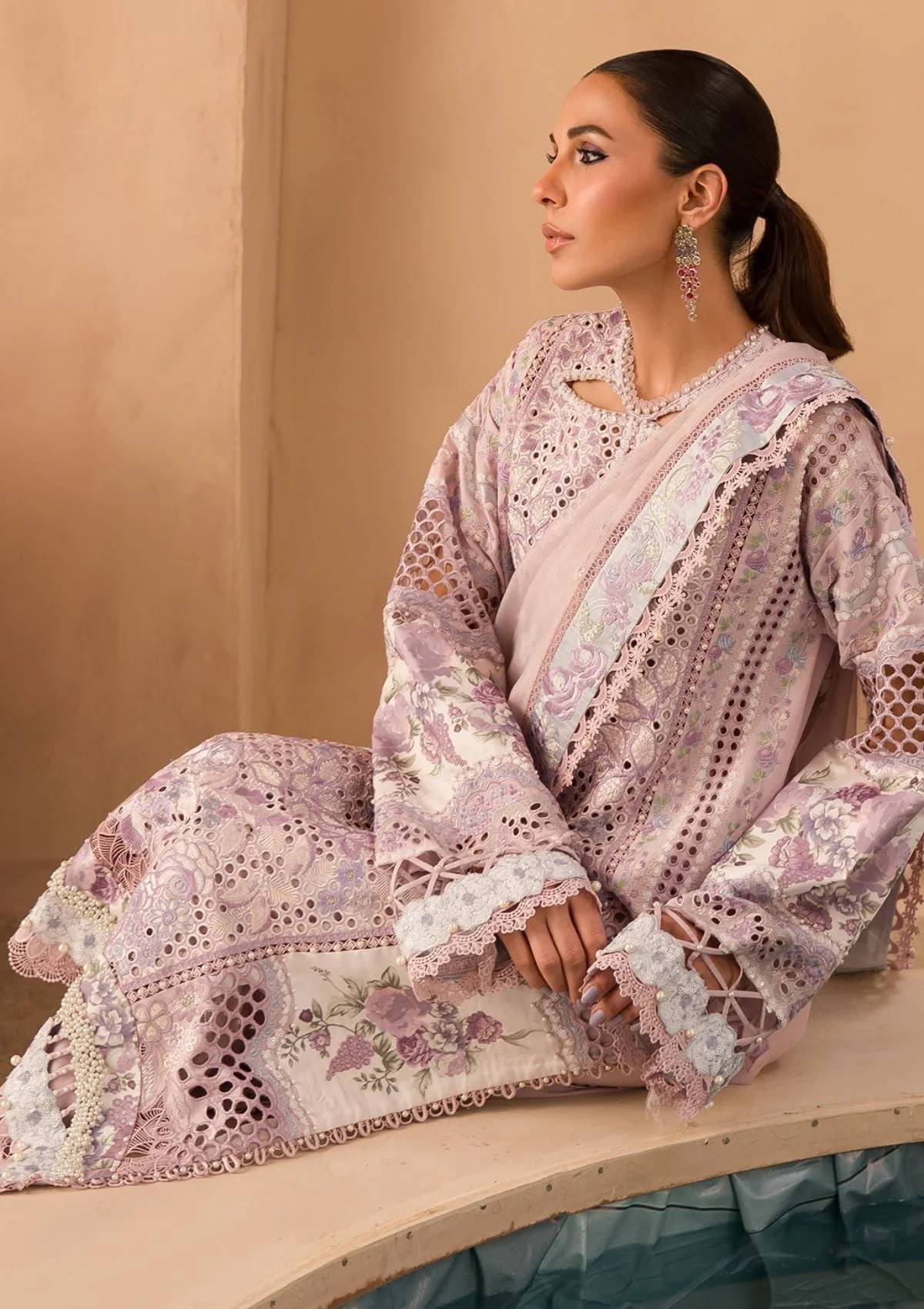 Lawn Collection - Afrozeh - The Painted Garden - Honeysuckle