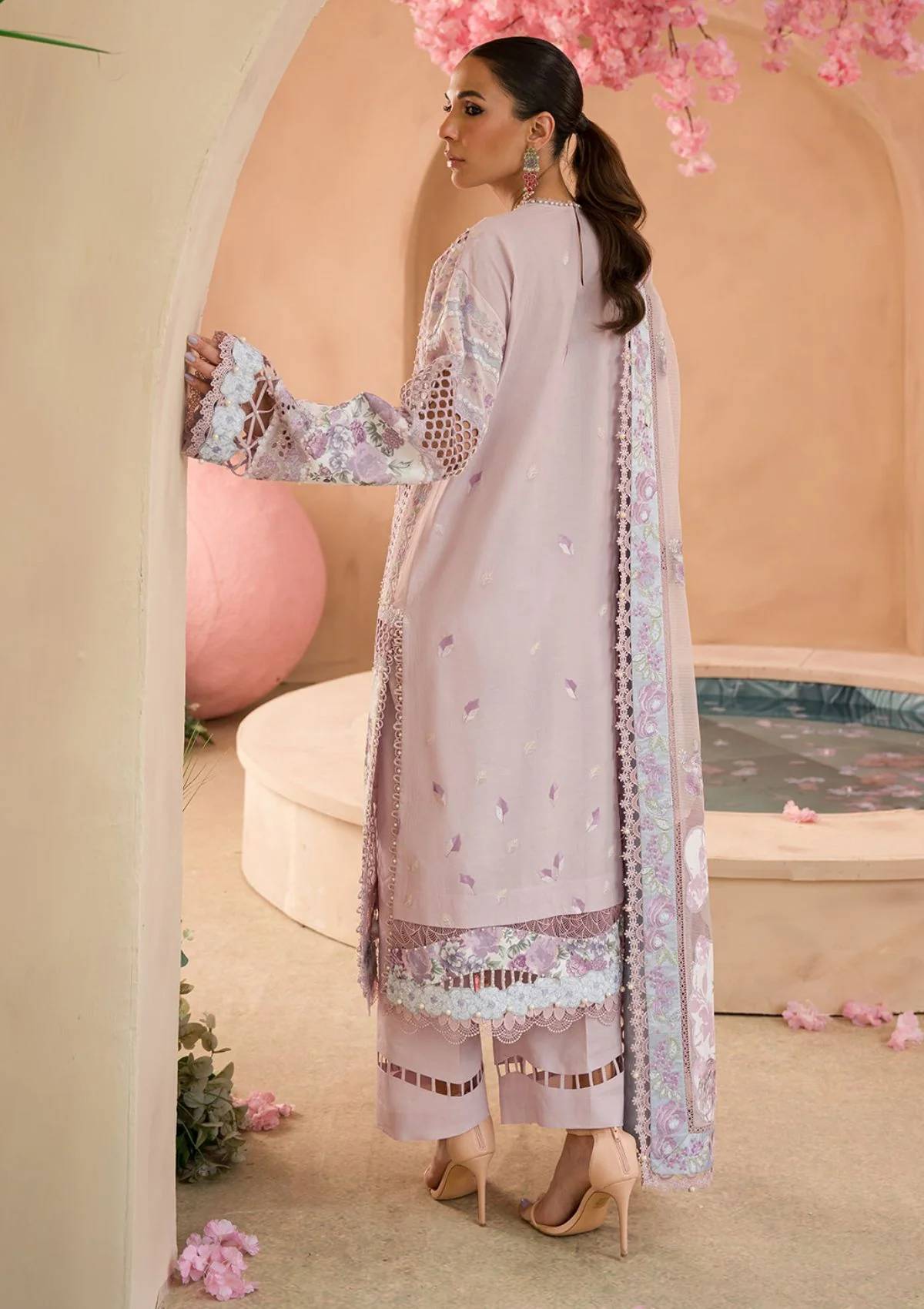 Lawn Collection - Afrozeh - The Painted Garden - Honeysuckle