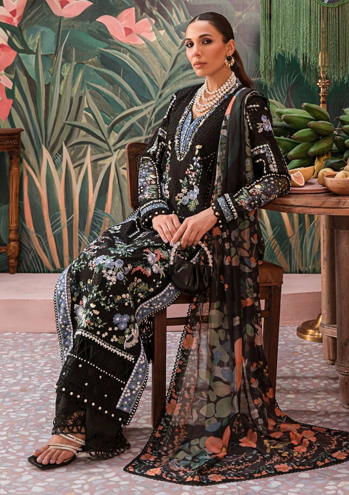 Lawn Collection - Afrozeh - The Painted Garden - Midnight Muse