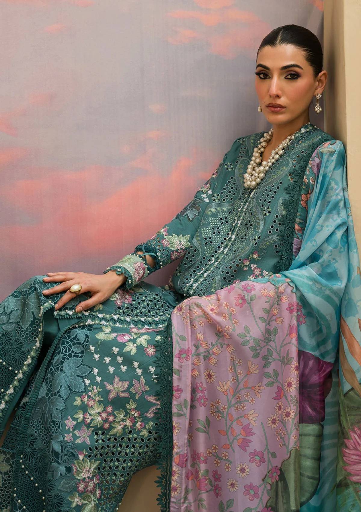 Lawn Collection - Afrozeh - The Painted Garden - Stellar Sage