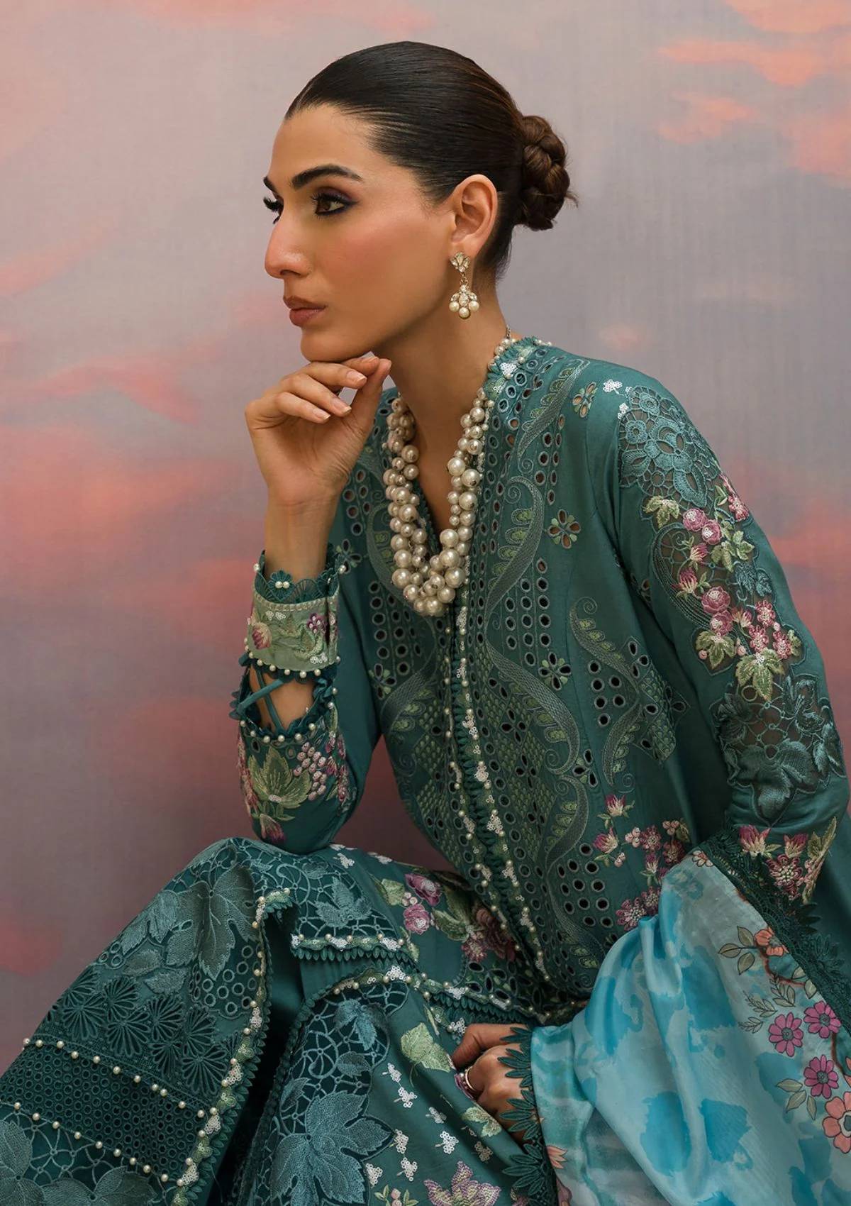 Lawn Collection - Afrozeh - The Painted Garden - Stellar Sage