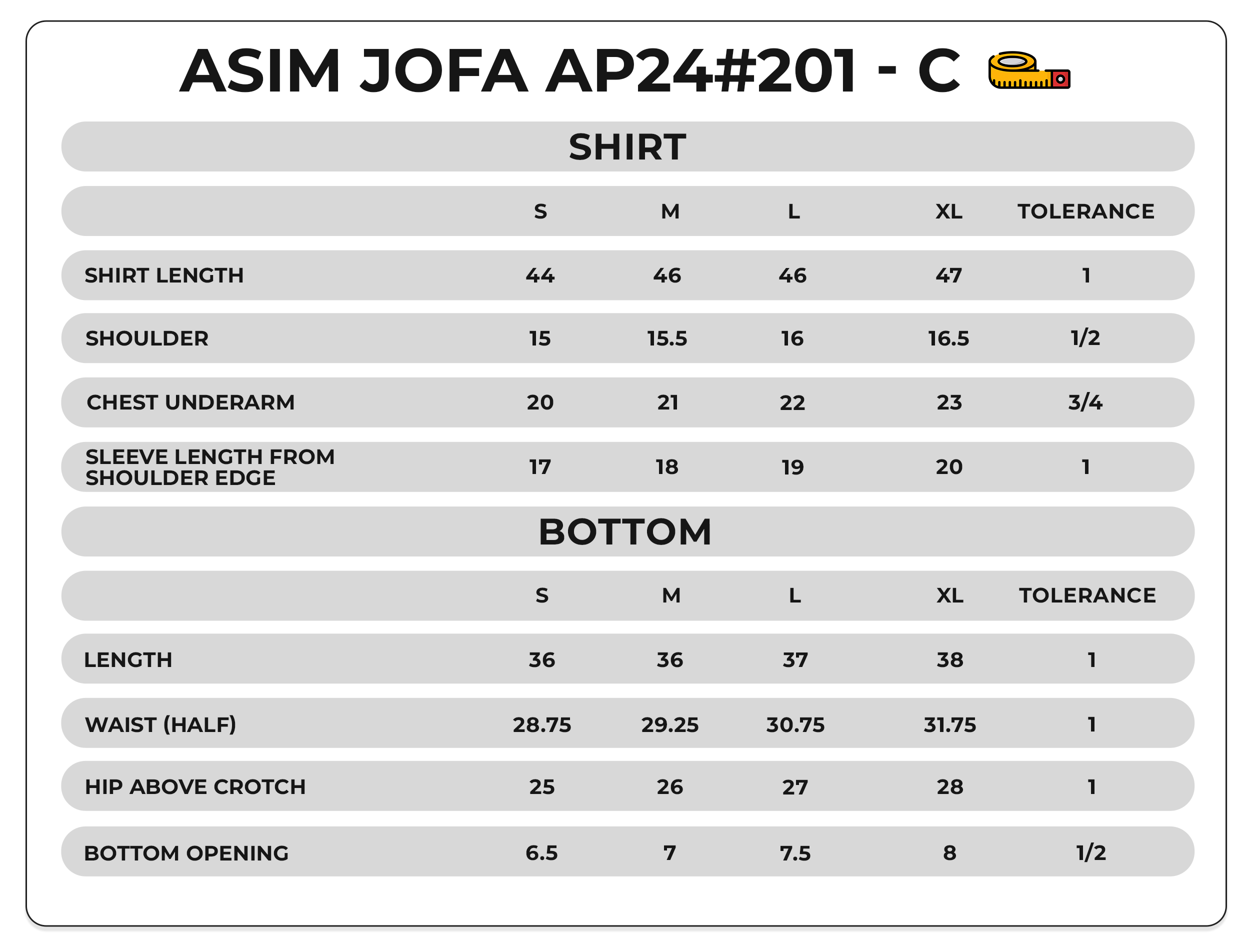 Size Chart Image