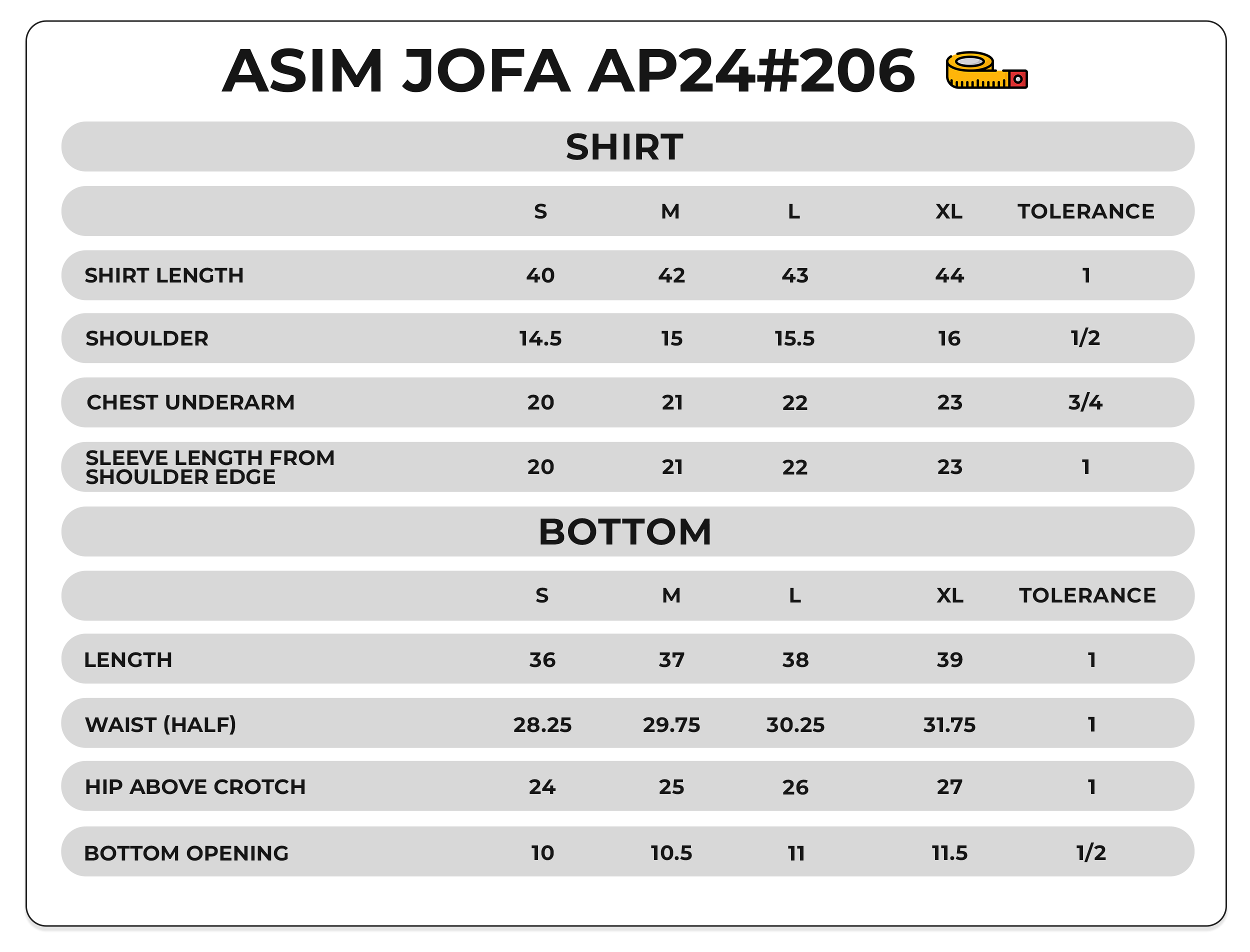 Size Chart Image