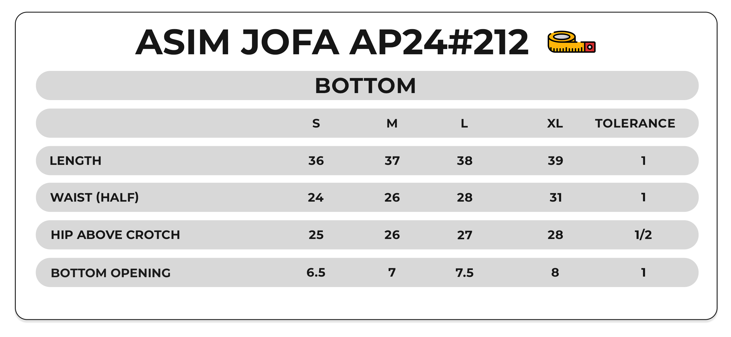 Size Chart Image