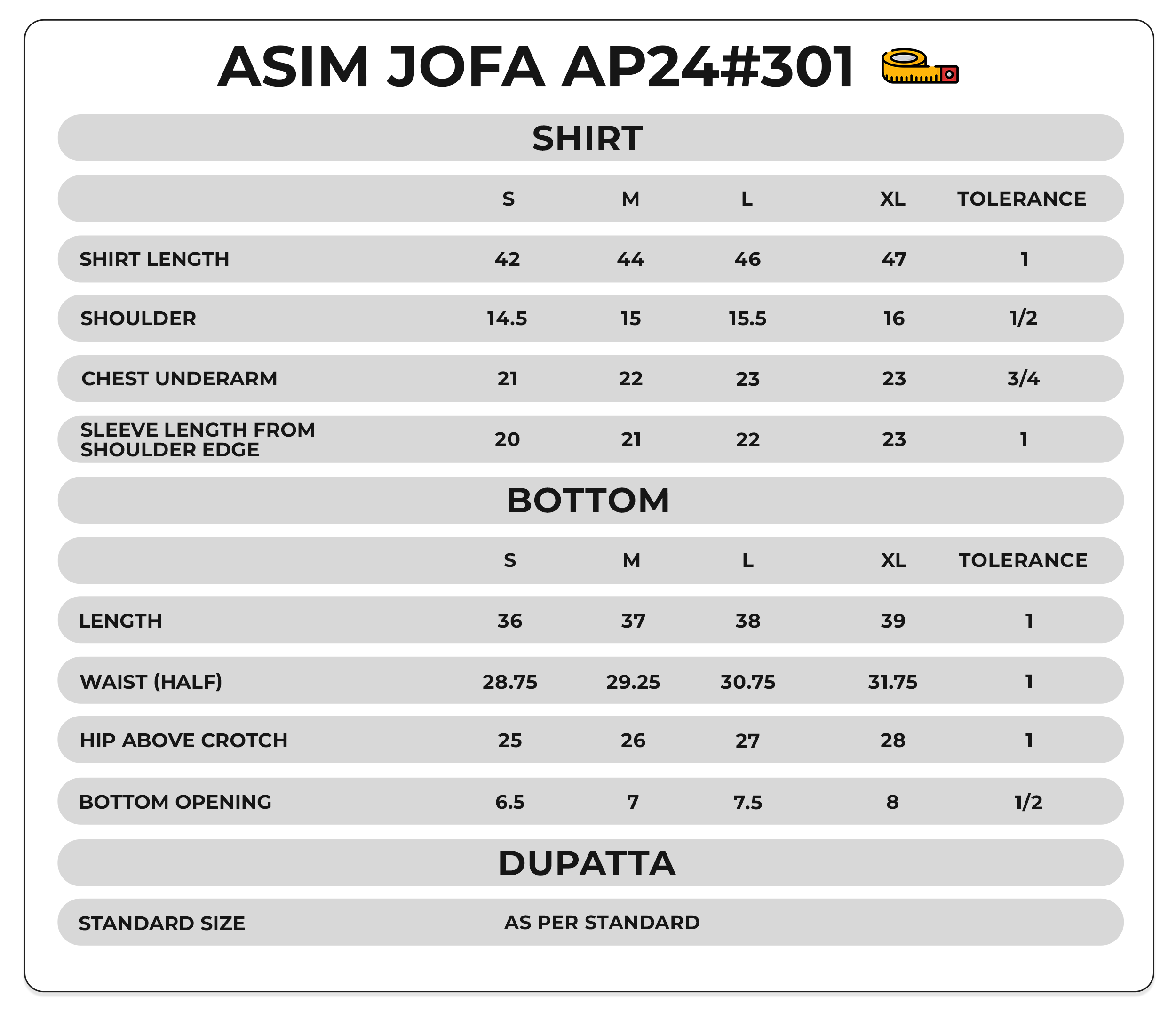 Size Chart Image