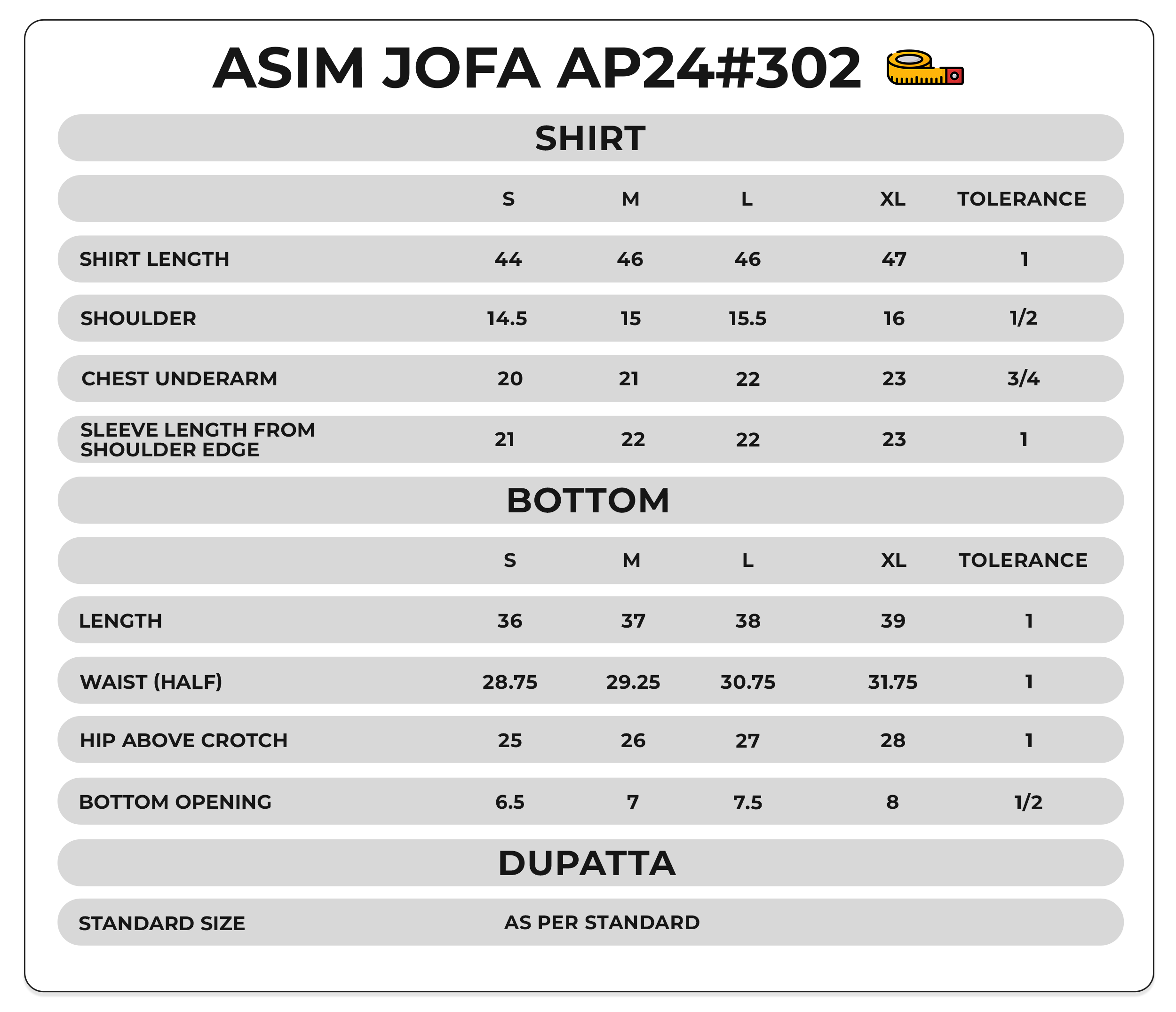 Size Chart Image
