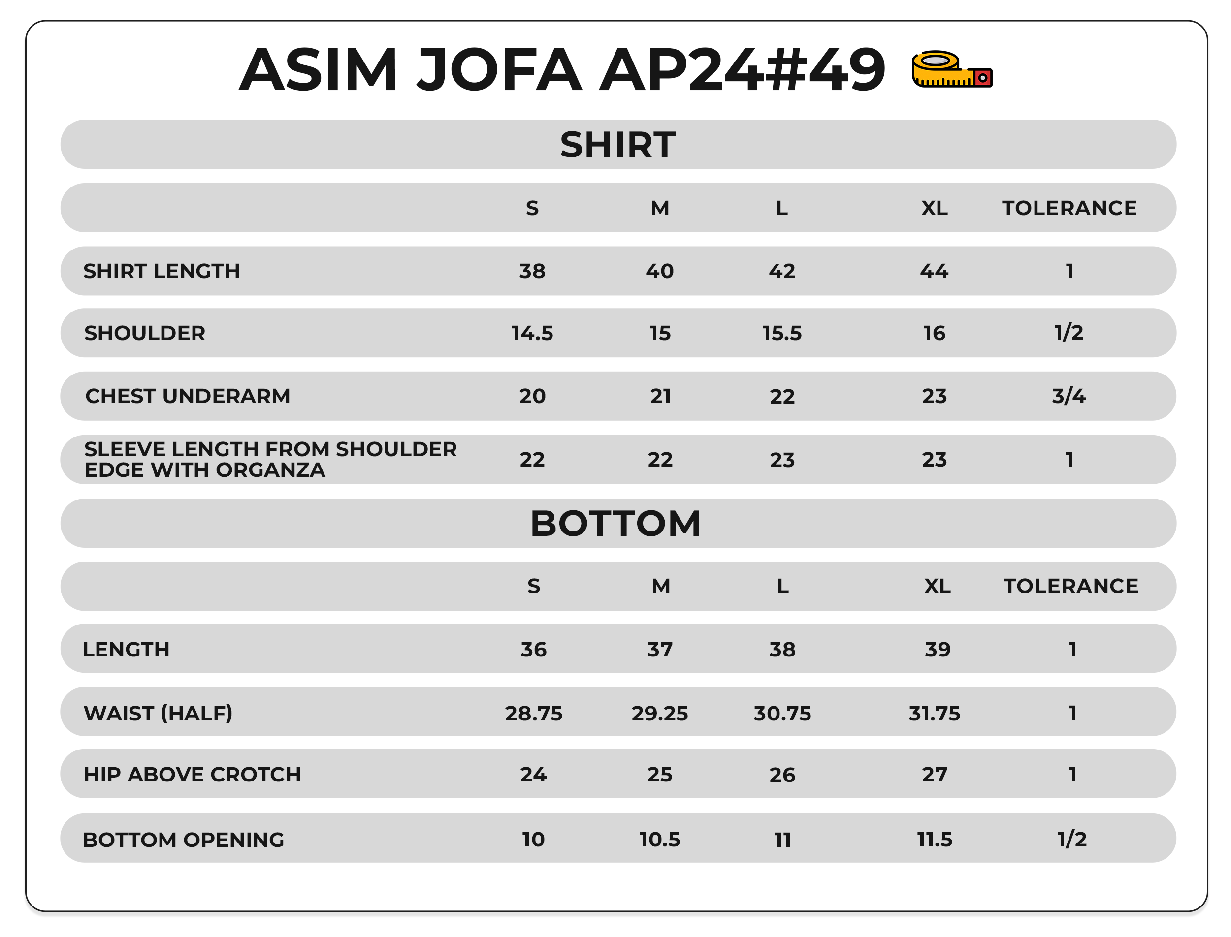 Size Chart Image