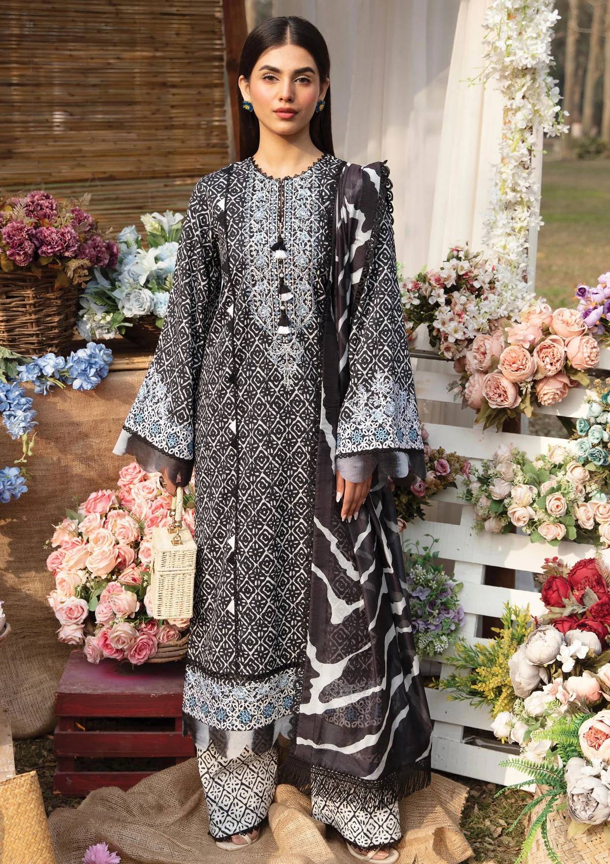 Lawn Collection - Ayzel - Summer Dream - AZL-V1-08 - Batflower