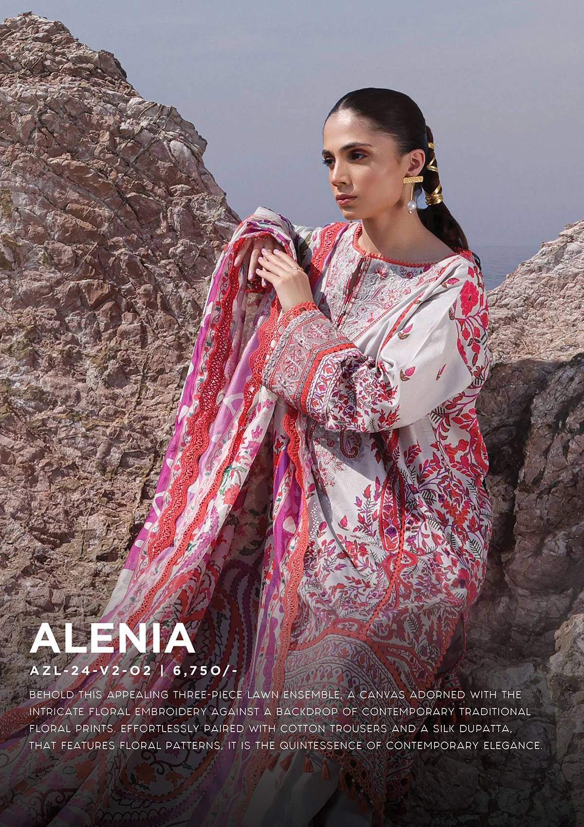 Lawn Collection - Ayzel - Tropicana - AZL#02 - ALENIA