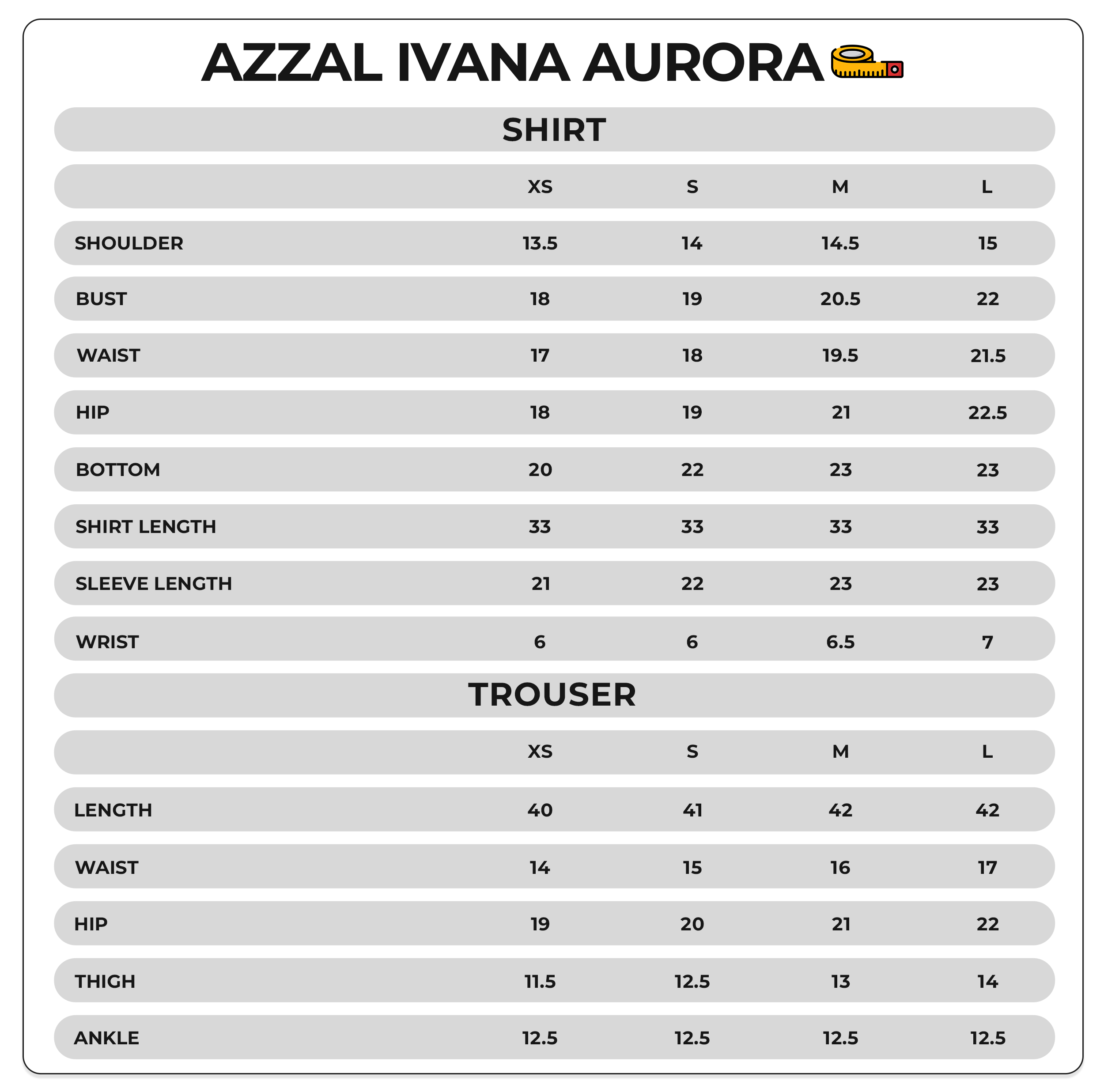 Size Chart Image