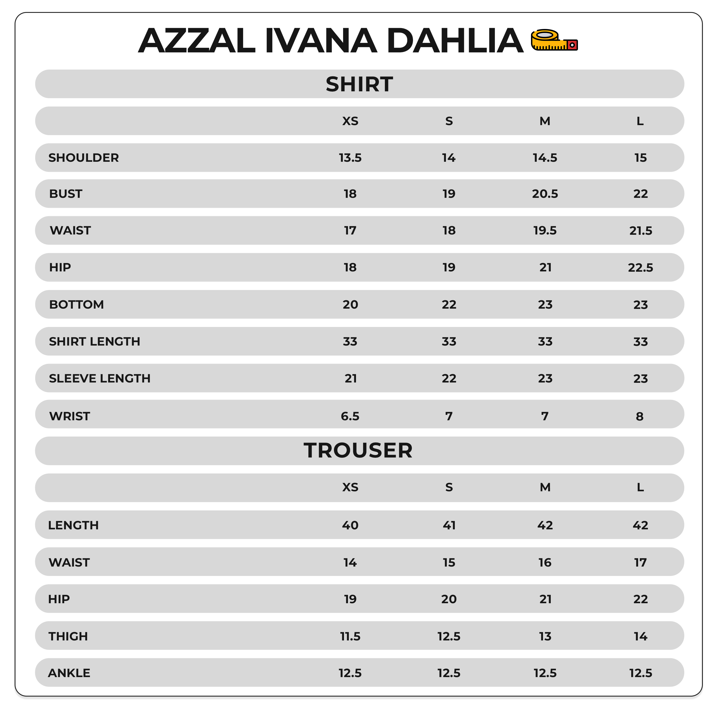 Size Chart Image