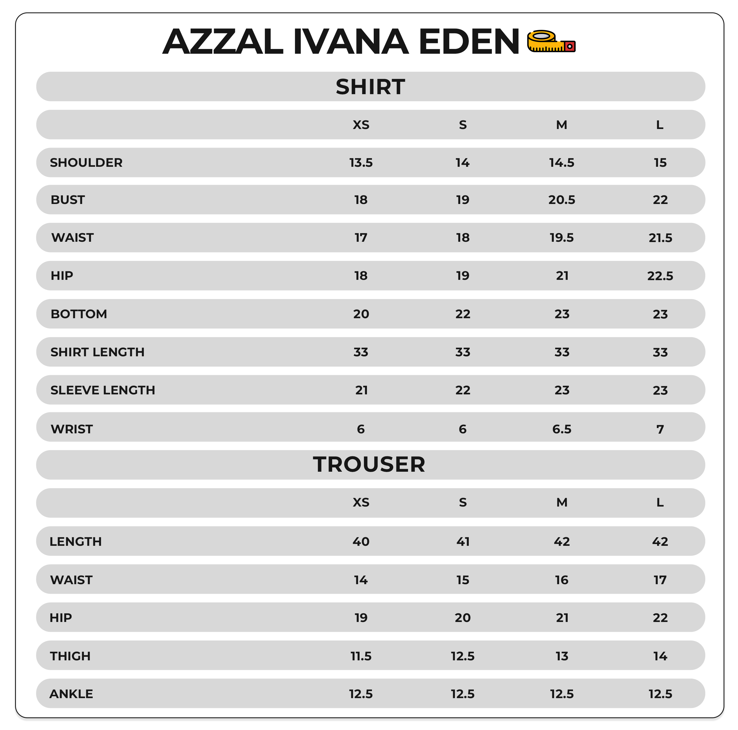 Size Chart Image