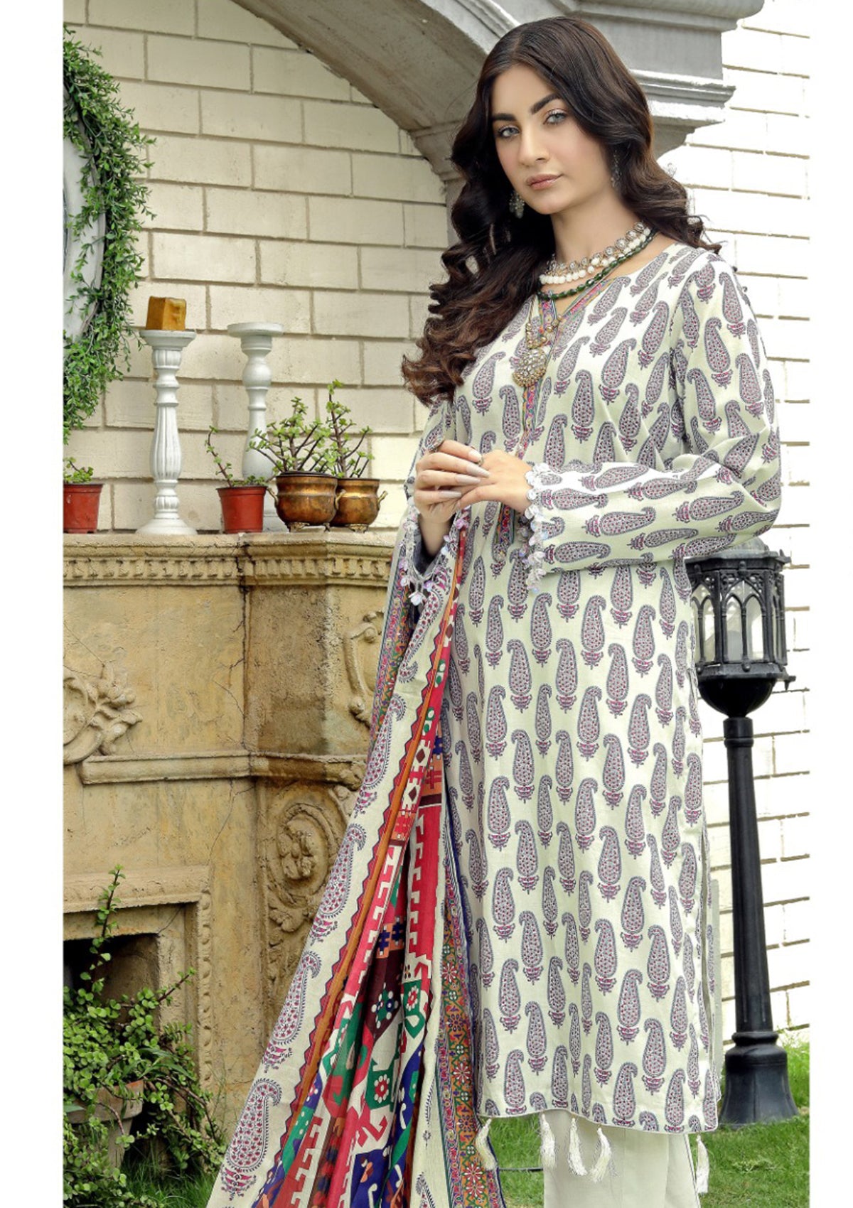 Lawn Collection - Qalamkar - Aangan - Print - V02 - AN#02