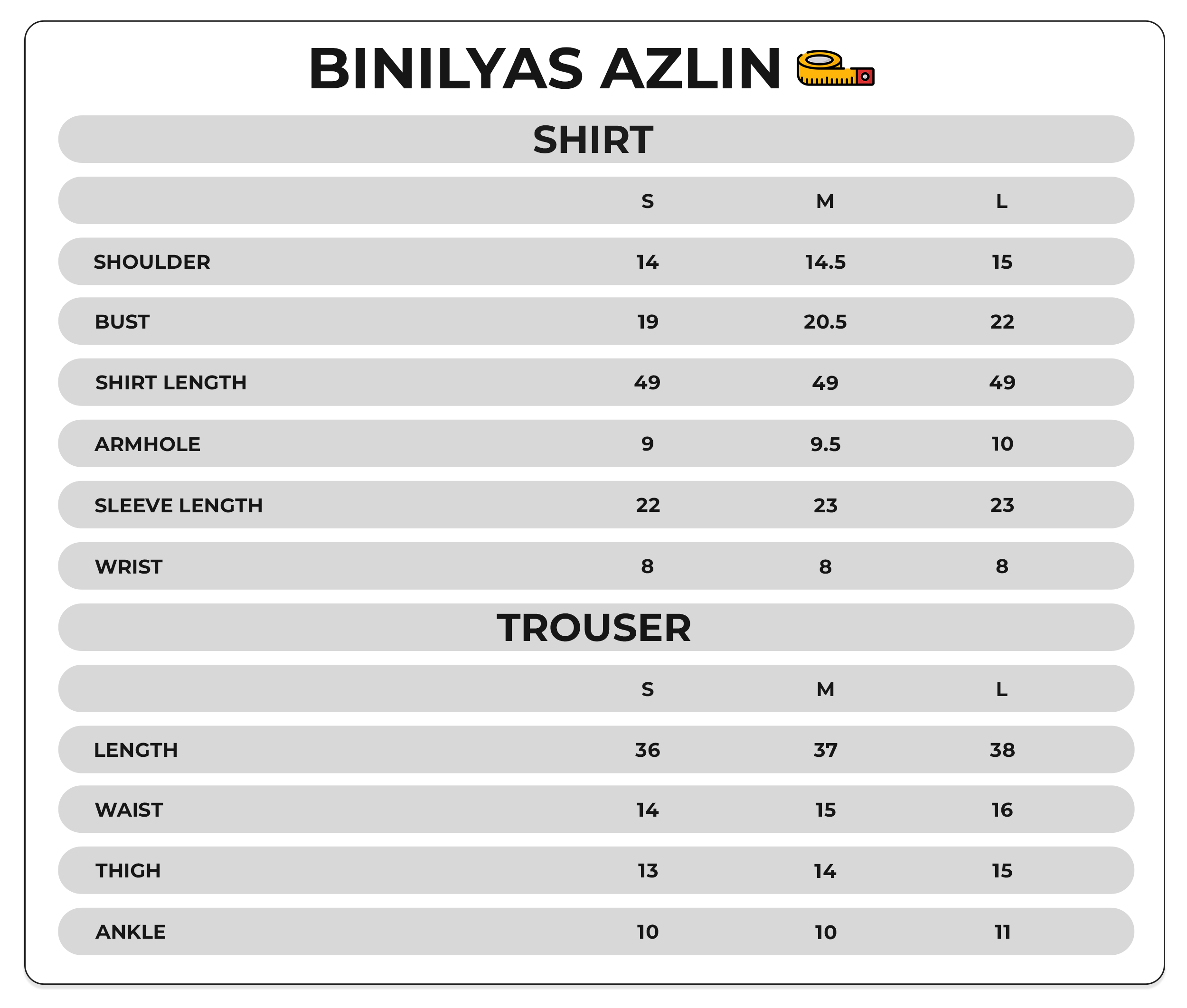 Size Chart Image