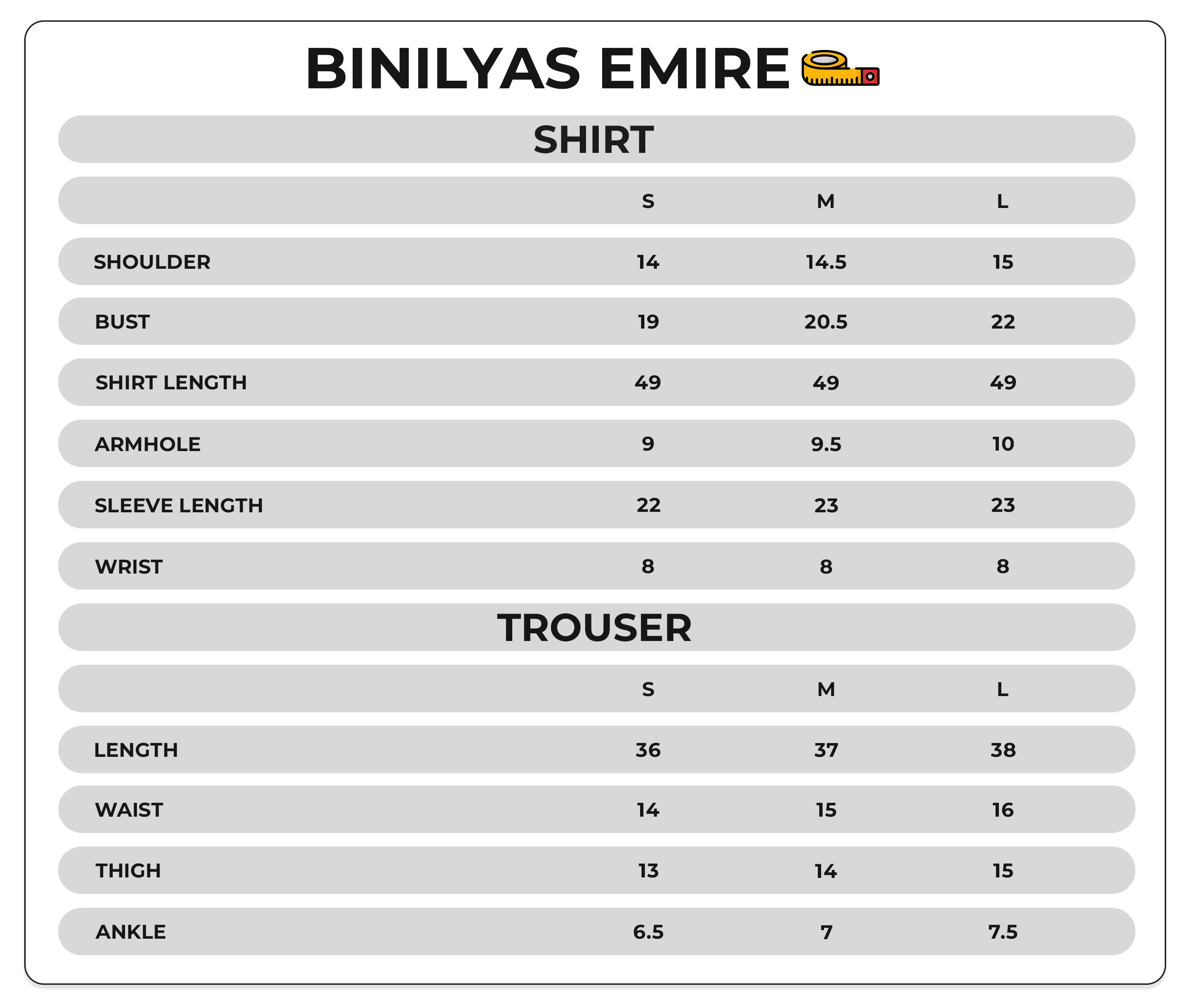 Size Chart Image