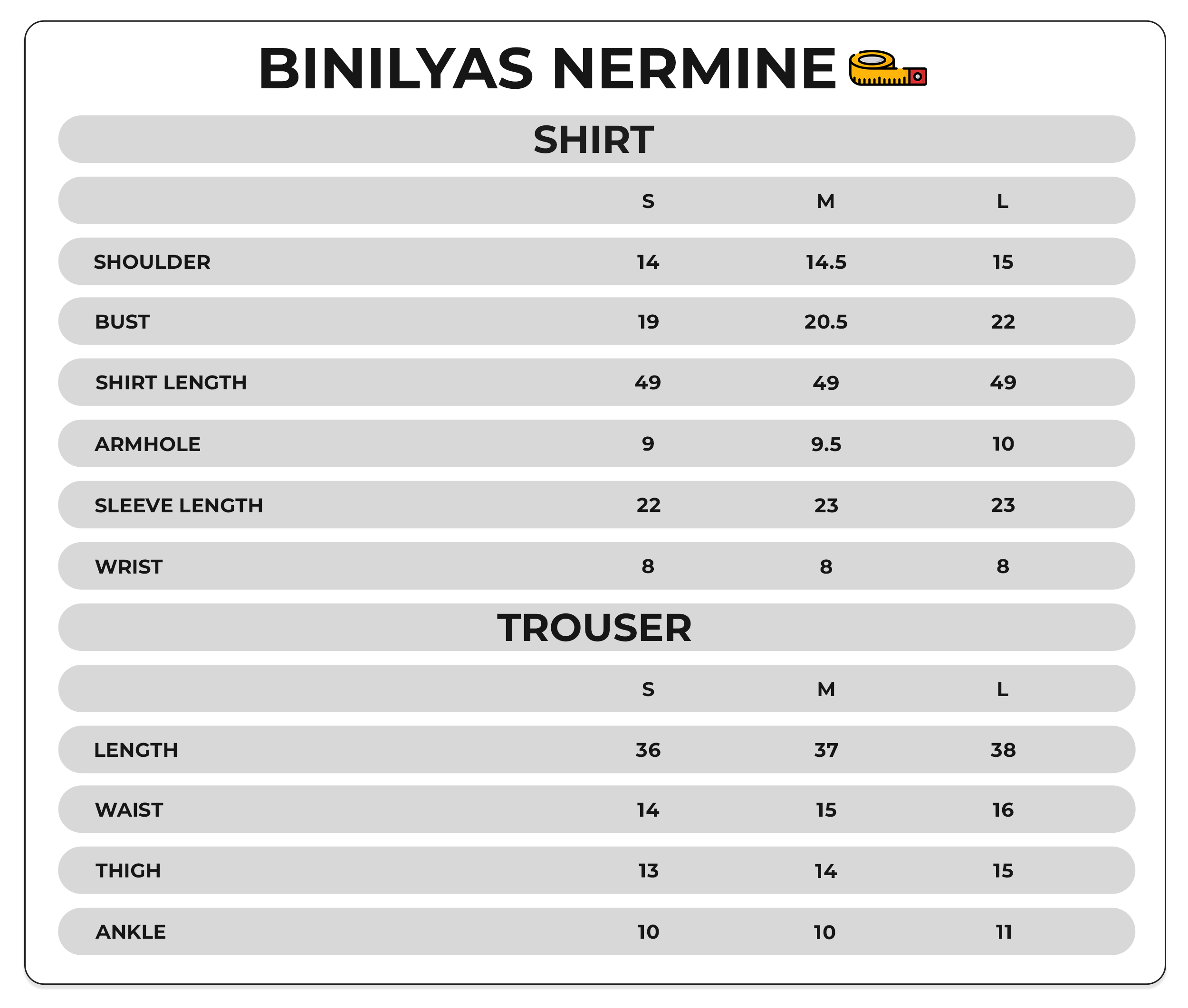 Size Chart Image