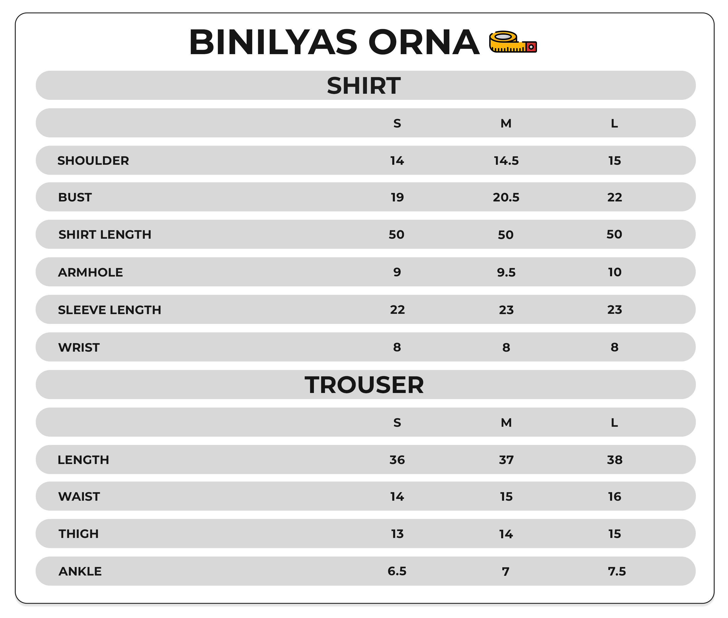 Size Chart Image