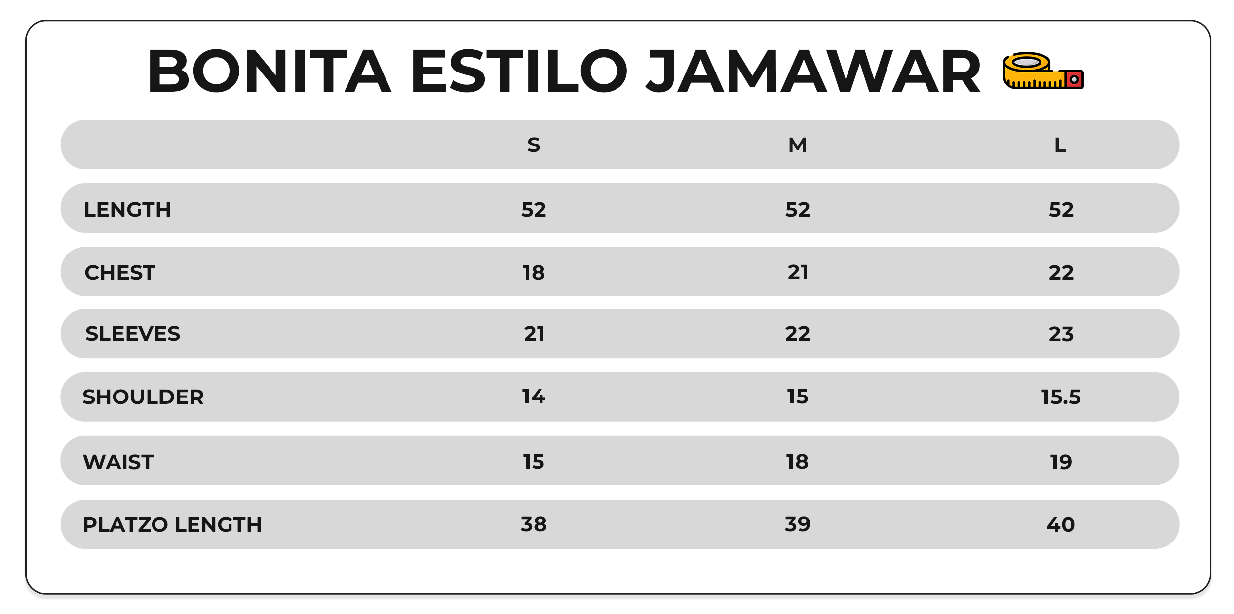 Size Chart Image