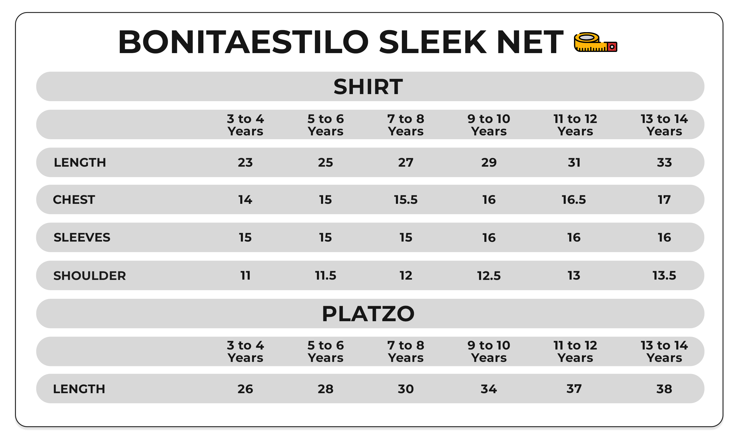 Size Chart Image