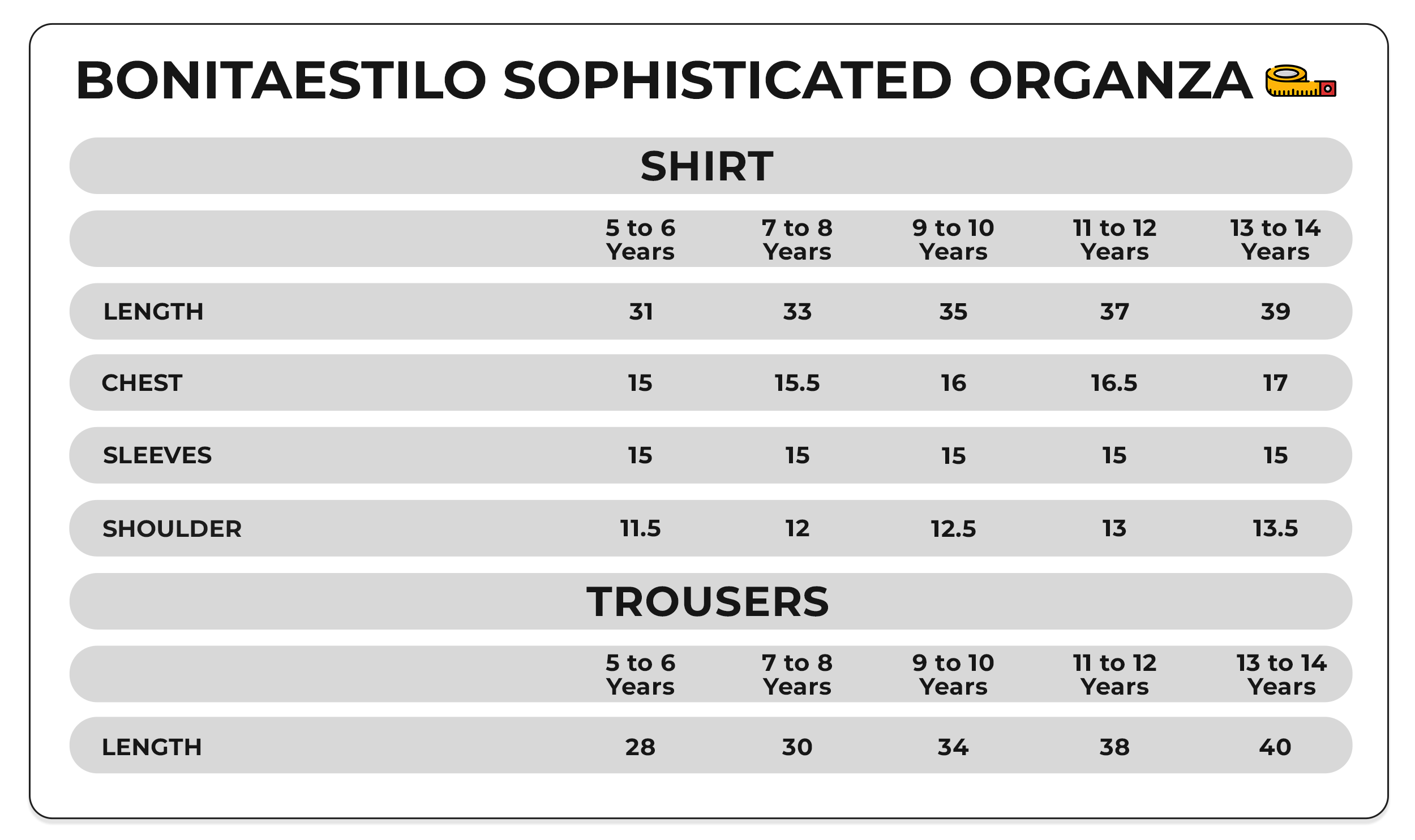 Size Chart Image