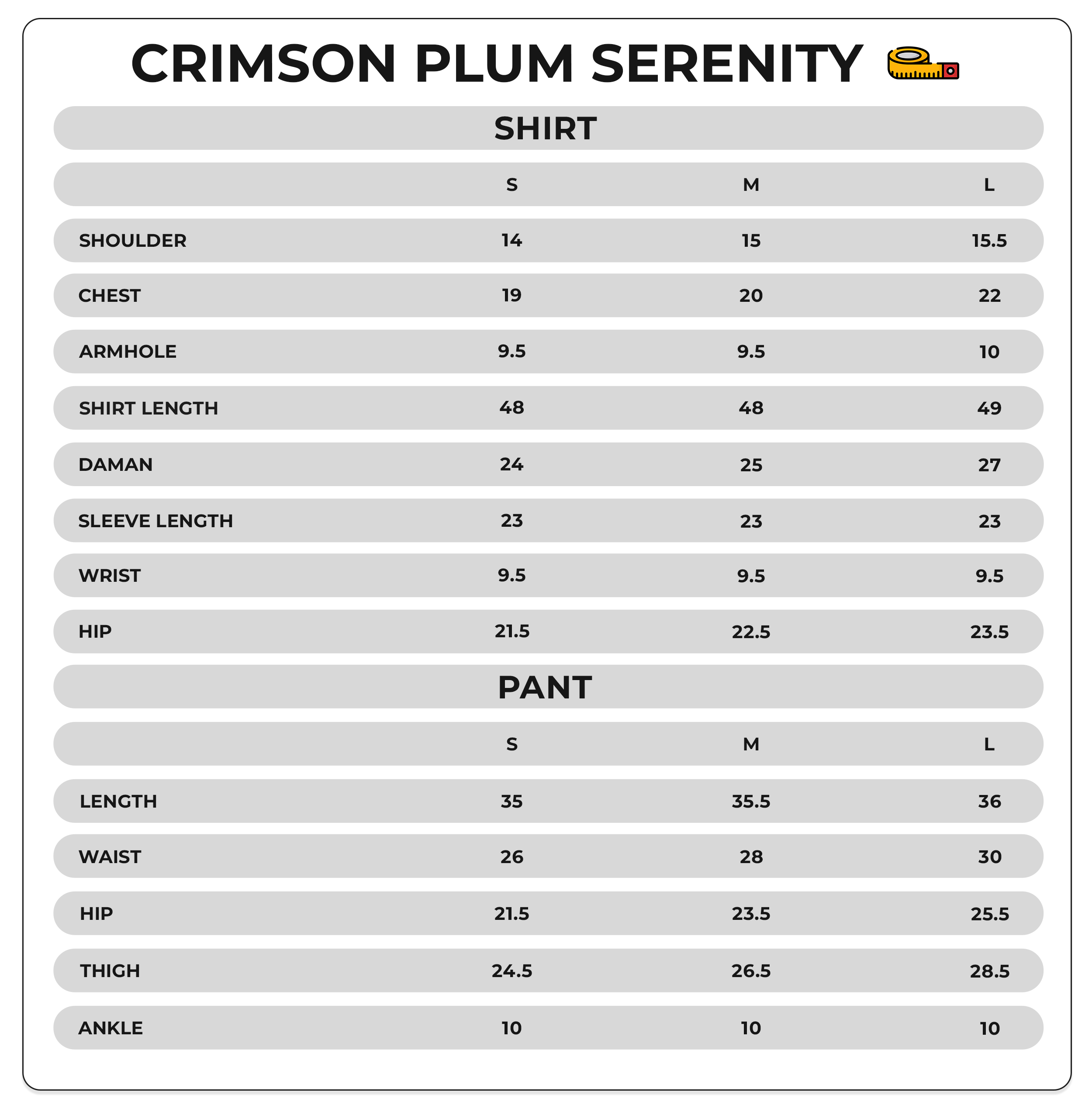 Size Chart Image