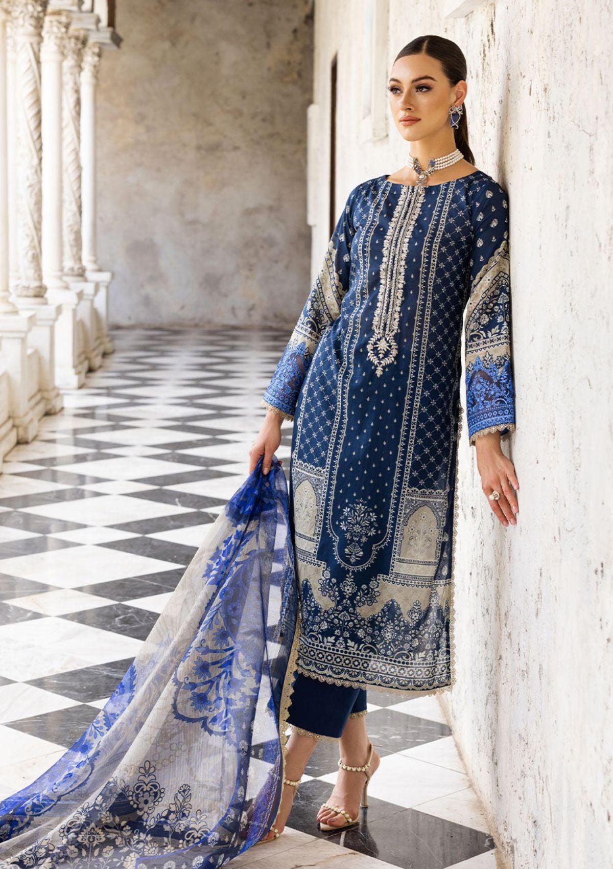 Lawn Collection - Zainab Chottani - Tahra - ZCT#9B - CELESTIAL BLISS