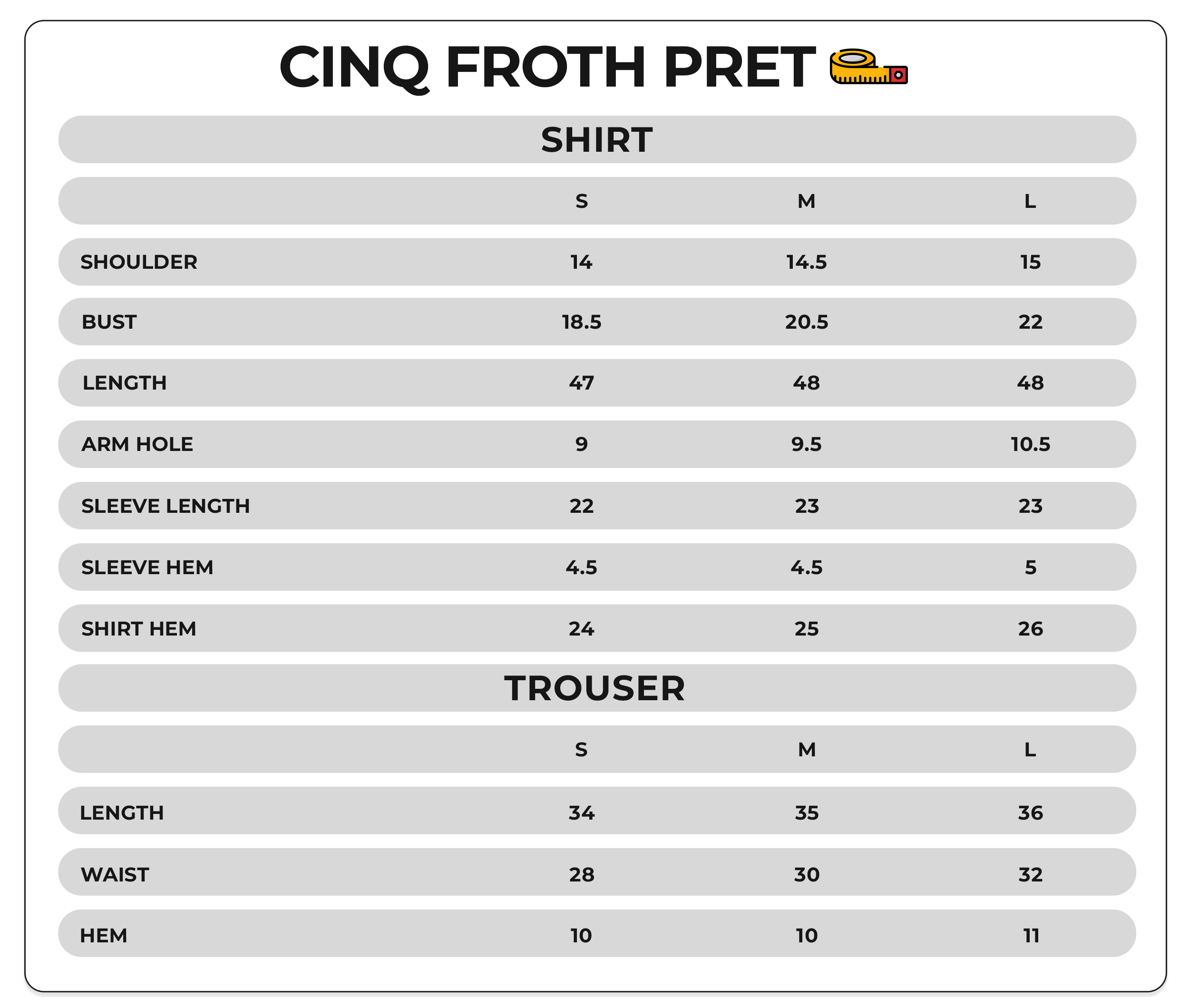 Size Chart Image