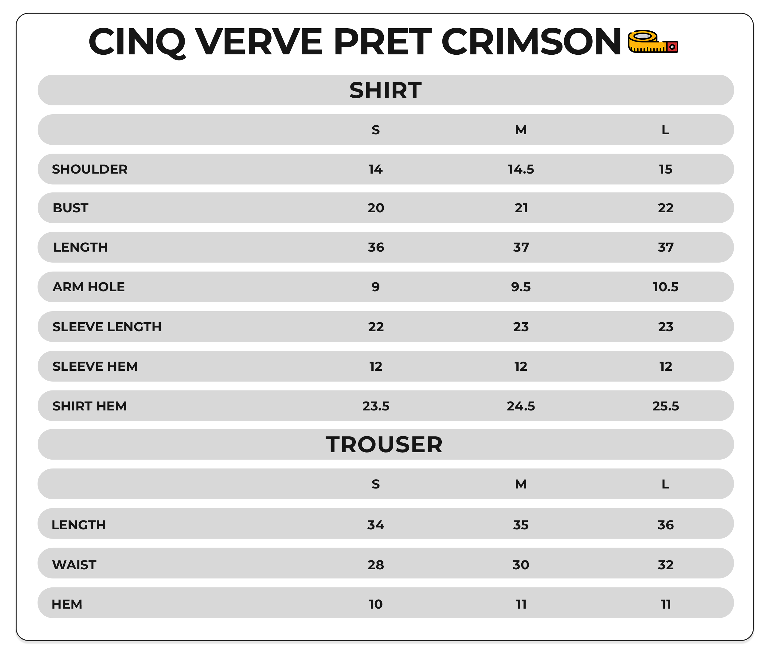 Size Chart Image