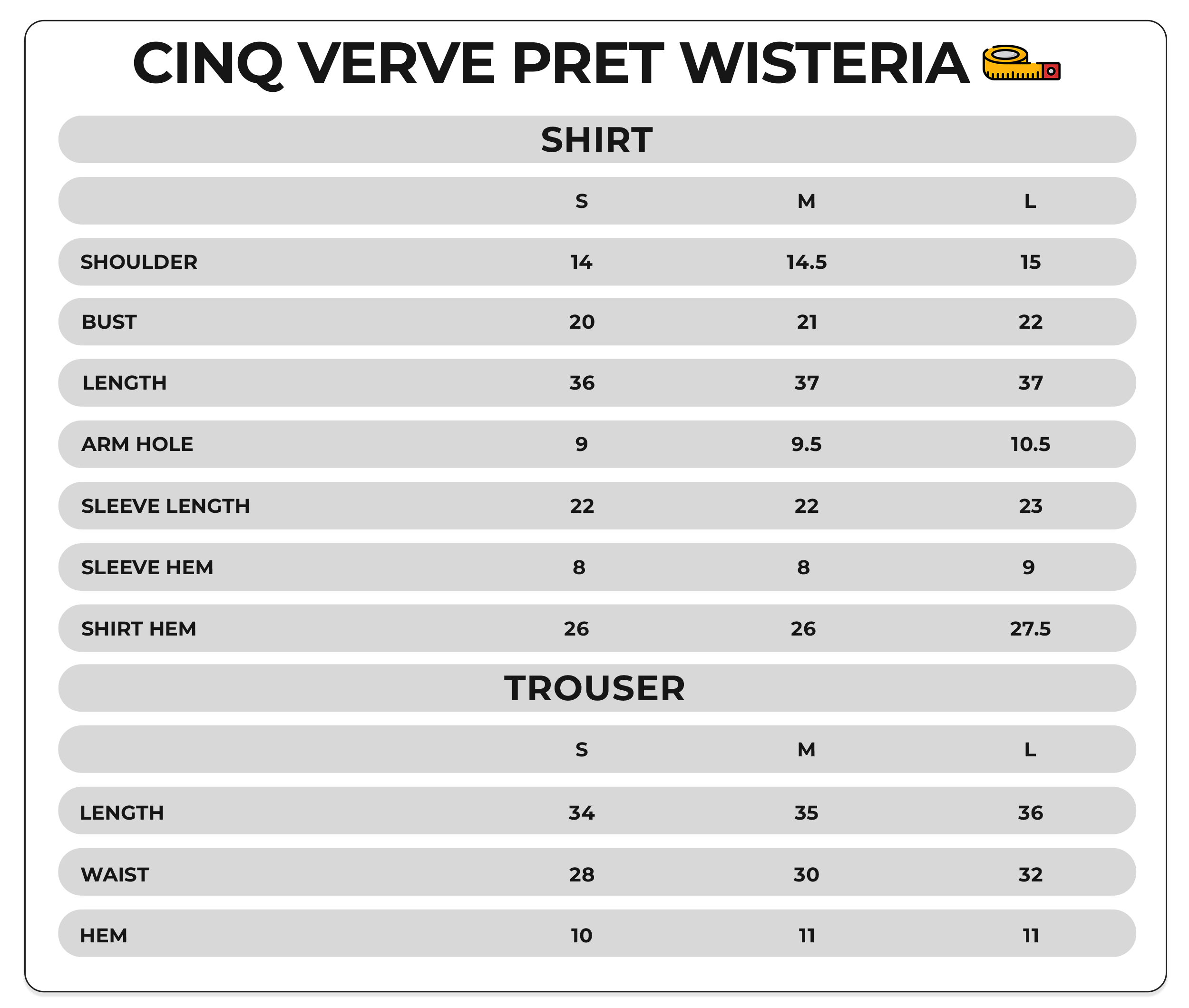 Size Chart Image