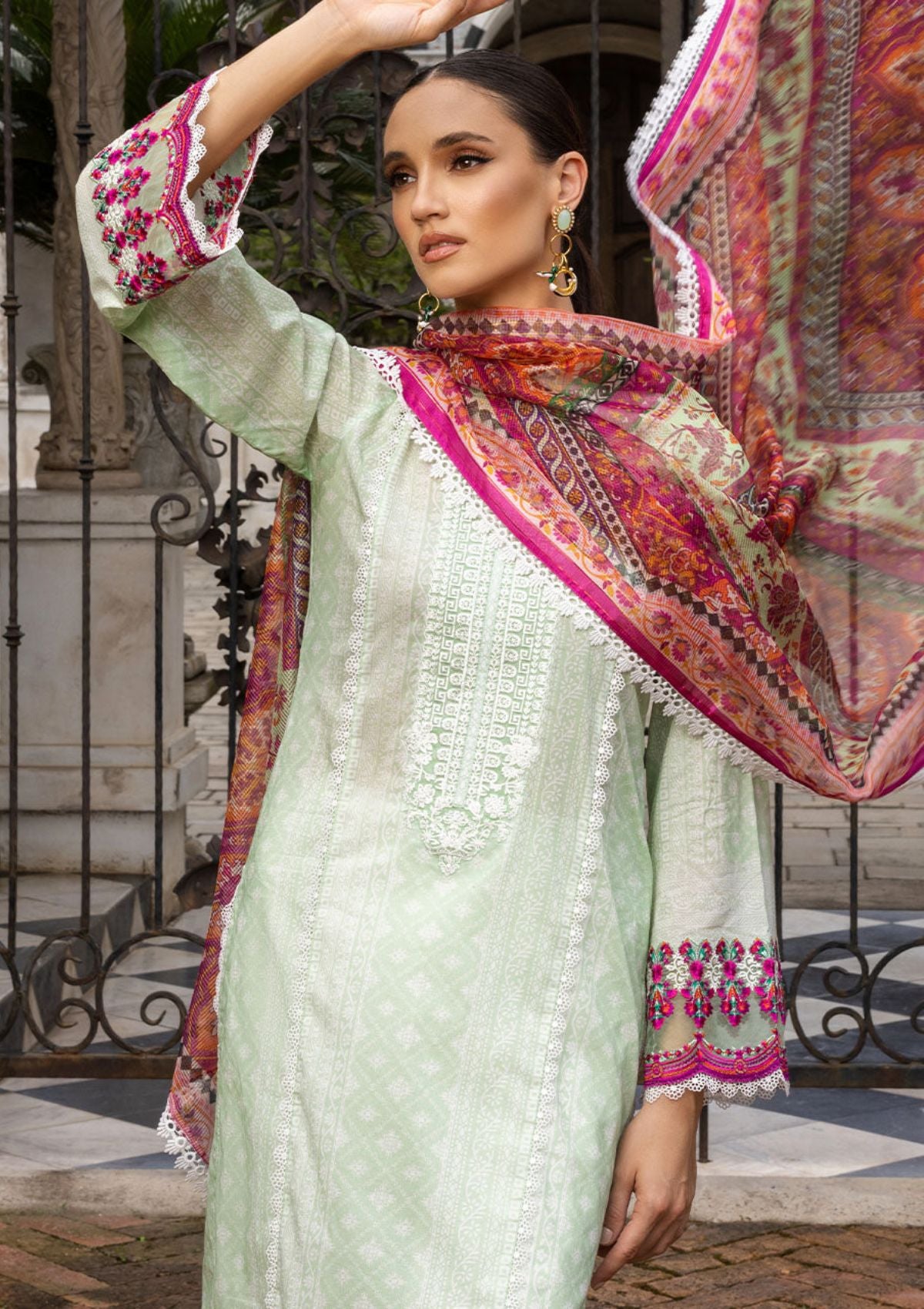 Lawn Collection - Zainab Chottani - Tahra - ZCT#7A - CORALINE