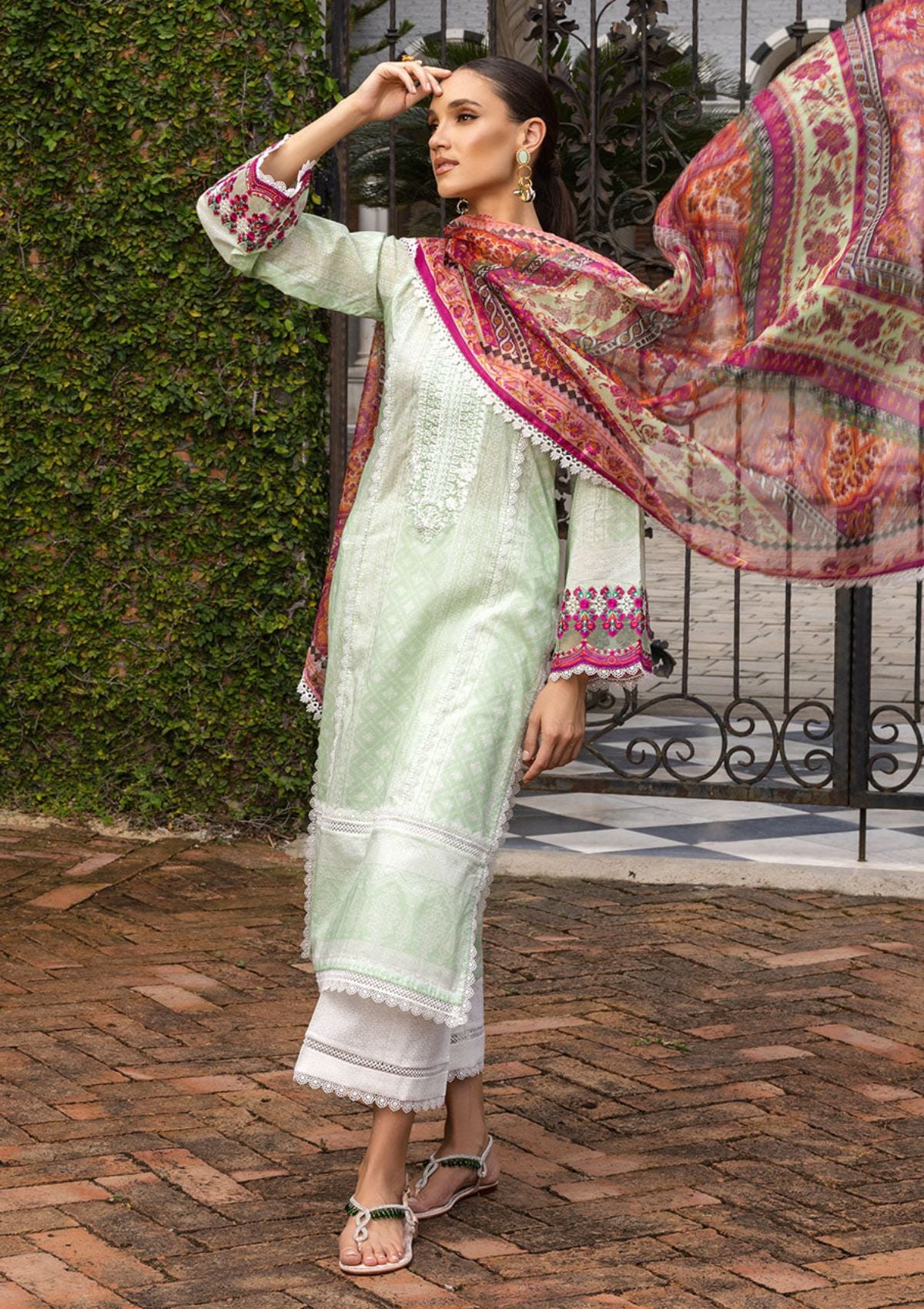 Lawn Collection - Zainab Chottani - Tahra - ZCT#7A - CORALINE