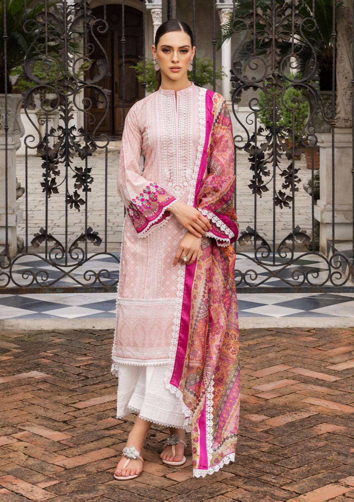 Lawn Collection - Zainab Chottani - Tahra - ZCT#7B - CORALINE