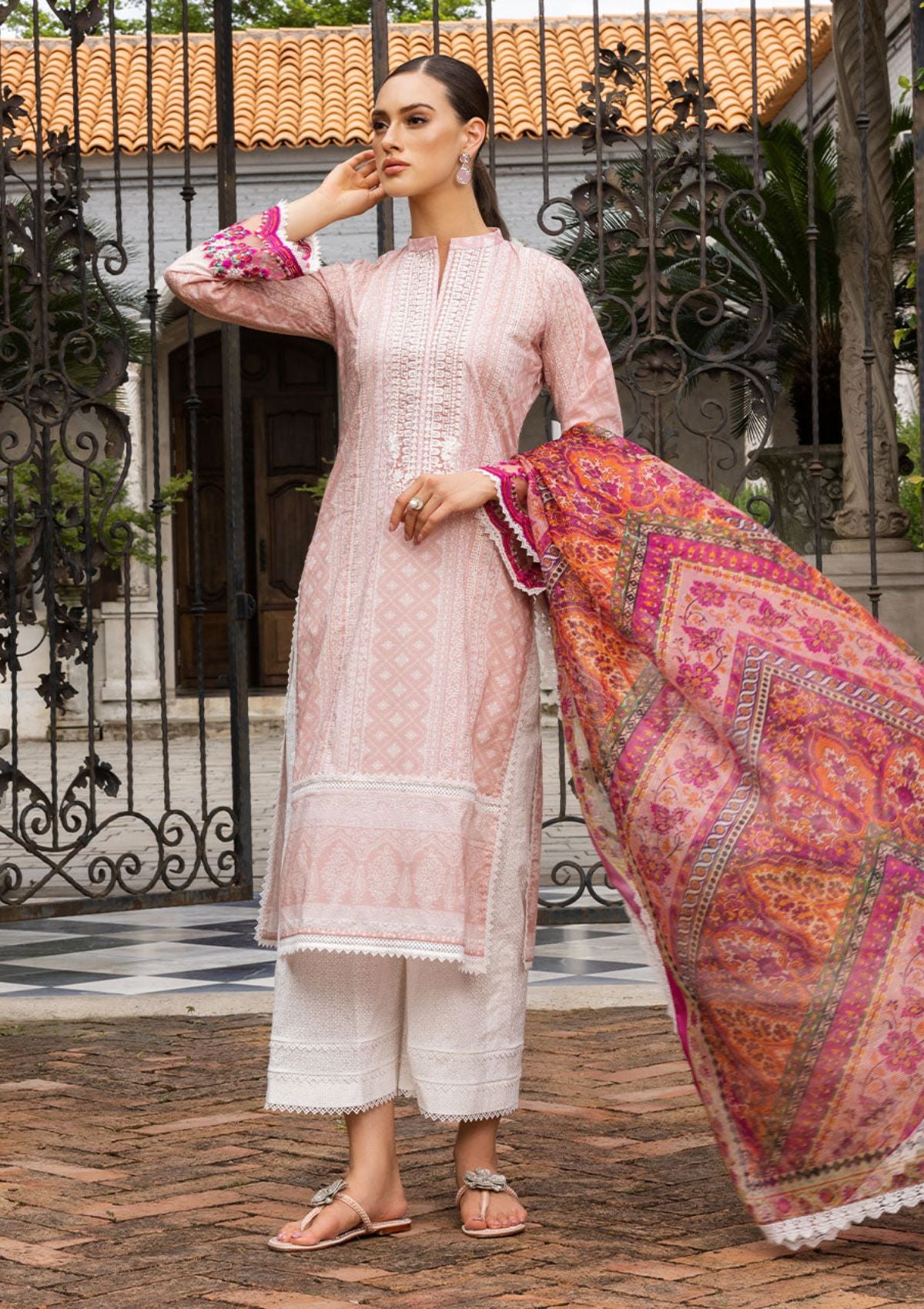 Lawn Collection - Zainab Chottani - Tahra - ZCT#7B - CORALINE