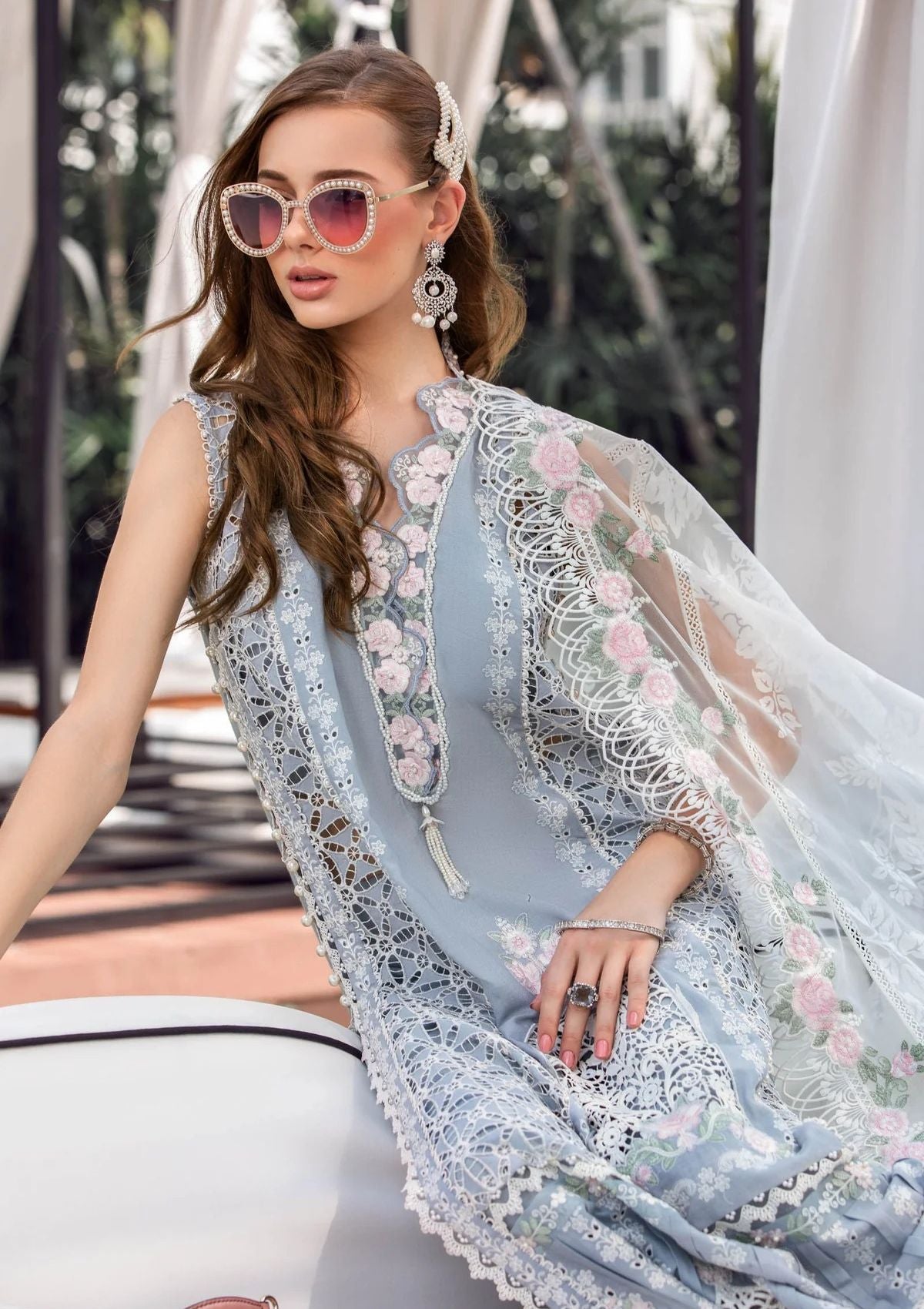 Lawn Collection - Maria B - Eid - EL#10 - Ice Blue