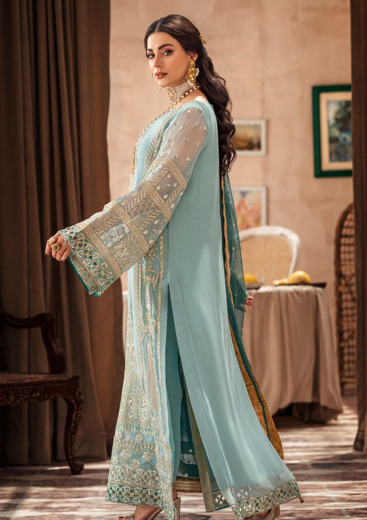 Formal Collection - Mashq - Zainab - Shimmer Moss (QFD-0068)